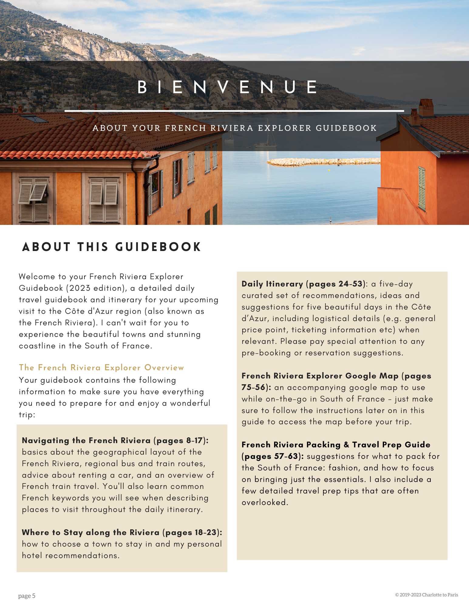 South of France Explorer Guidebook - 2023 Edition v1 - Bienvenue