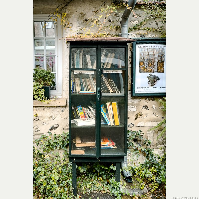 Little Free Library, Streetside in Giverny, France