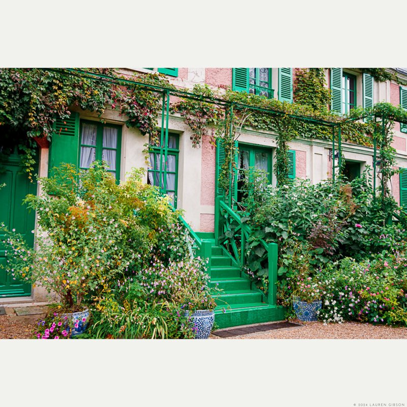 Green Front Steps at Monet's House