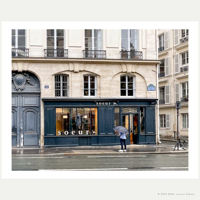 Grey Paris at Rue Bonaparte in the Rain