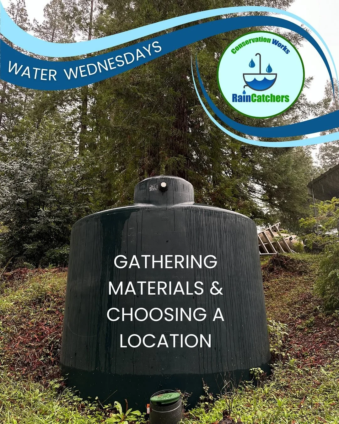 It&rsquo;s Water Wednesday! 💧

This week we&rsquo;re talking about ideal location and materials necessary for your own at-home rain tank! It&rsquo;s easy to be a part of the solution to help conserve water and improve flow for salmonoids and other a