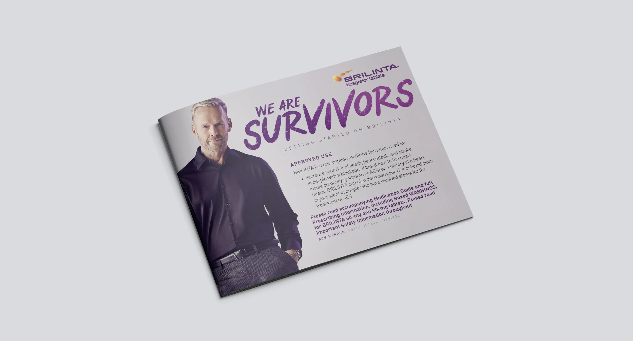 Print, Brilinta Patient Brochure Cover.