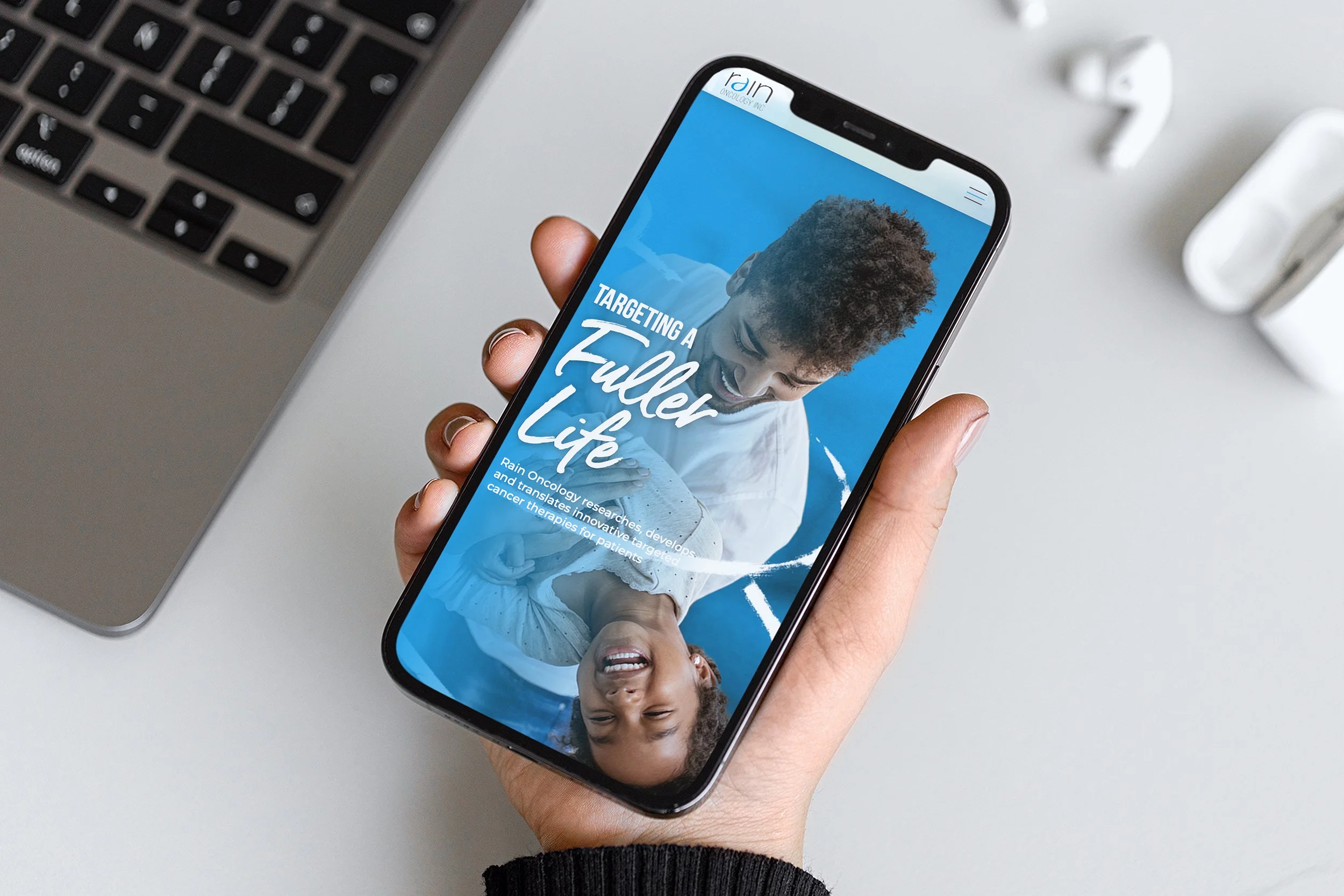 Digital, mobile view of the homepage.
