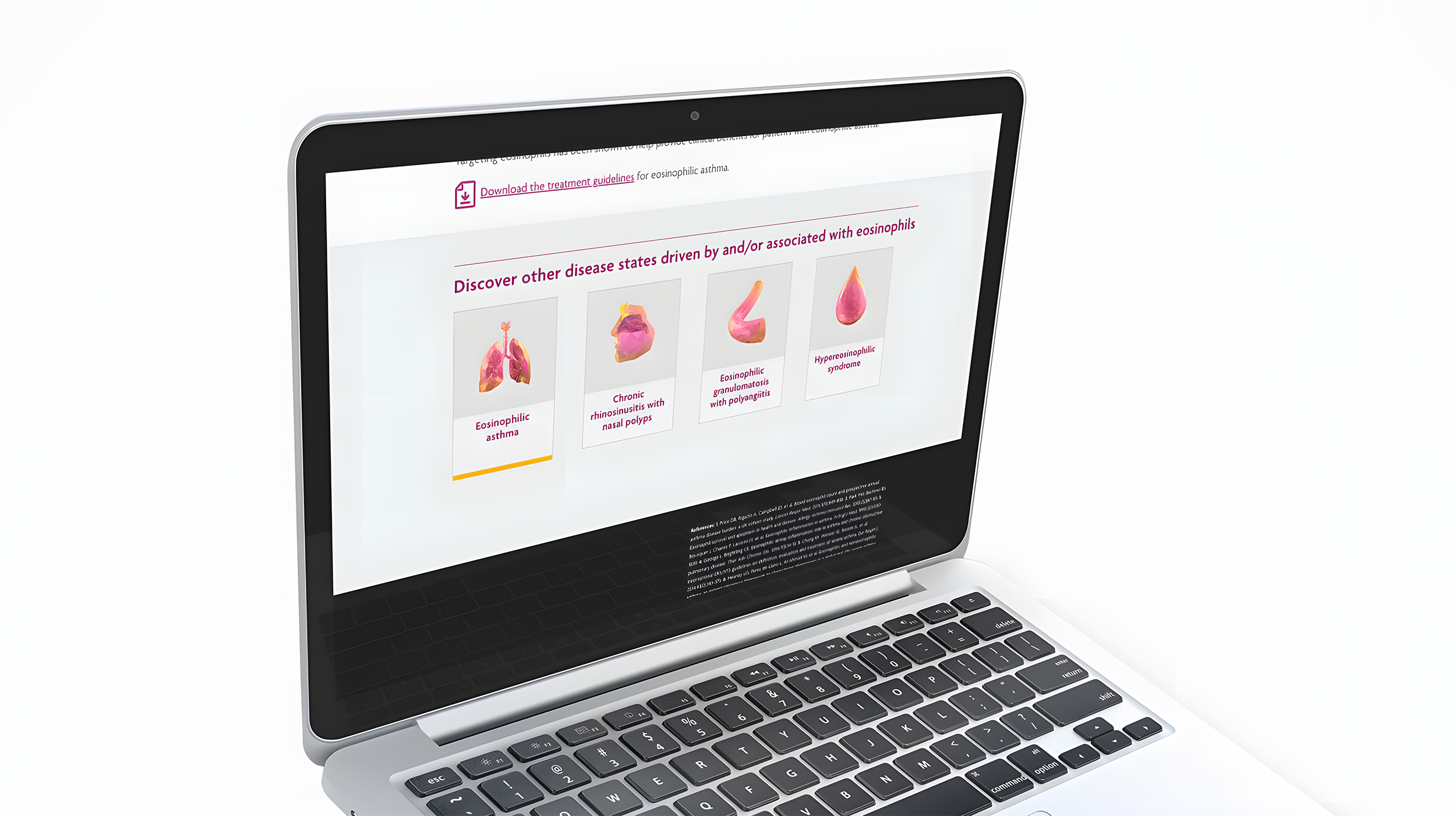 Digital, icons for EOS caused diseases.