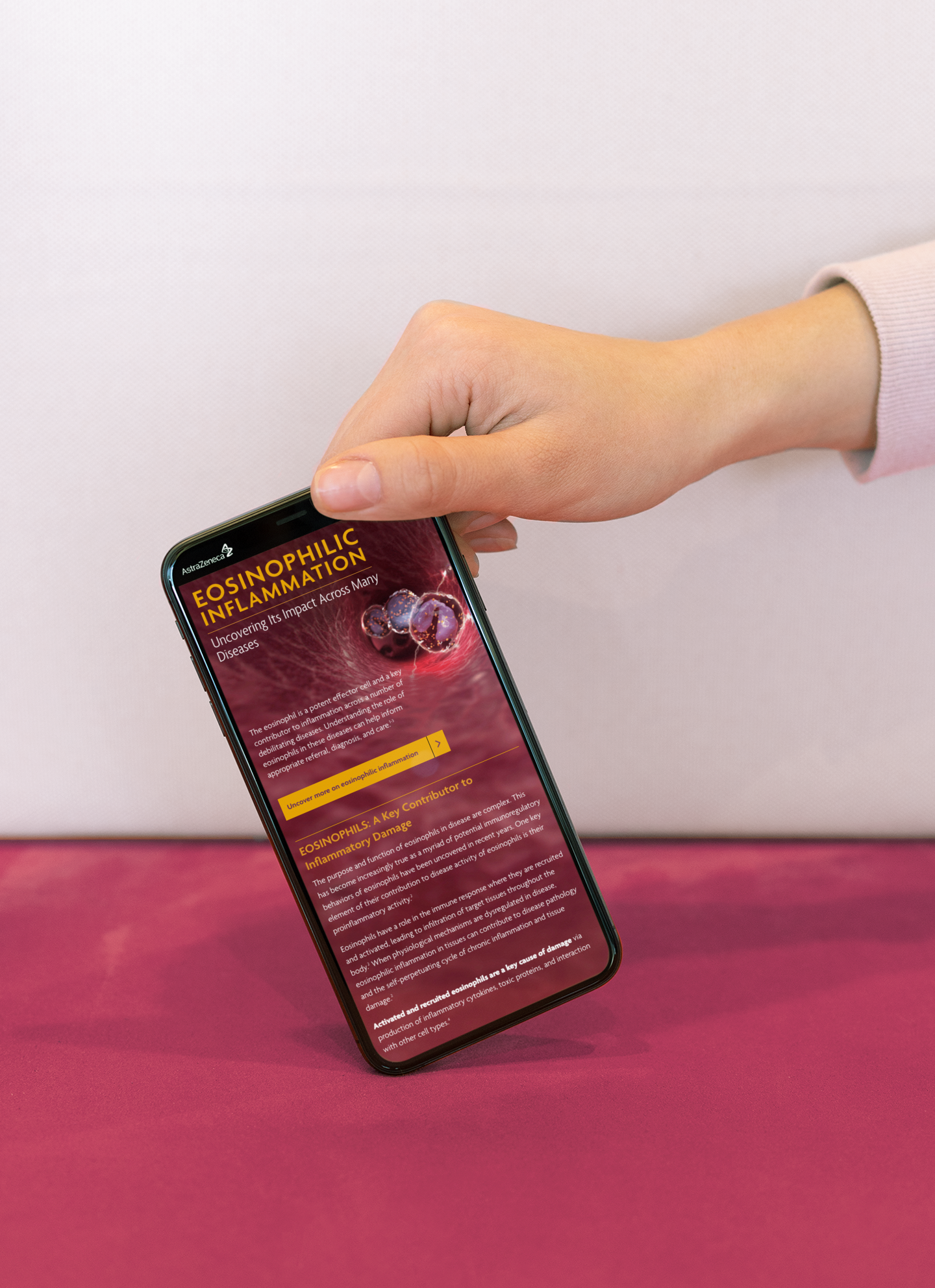 Digital, various pages from website on mobile screens.