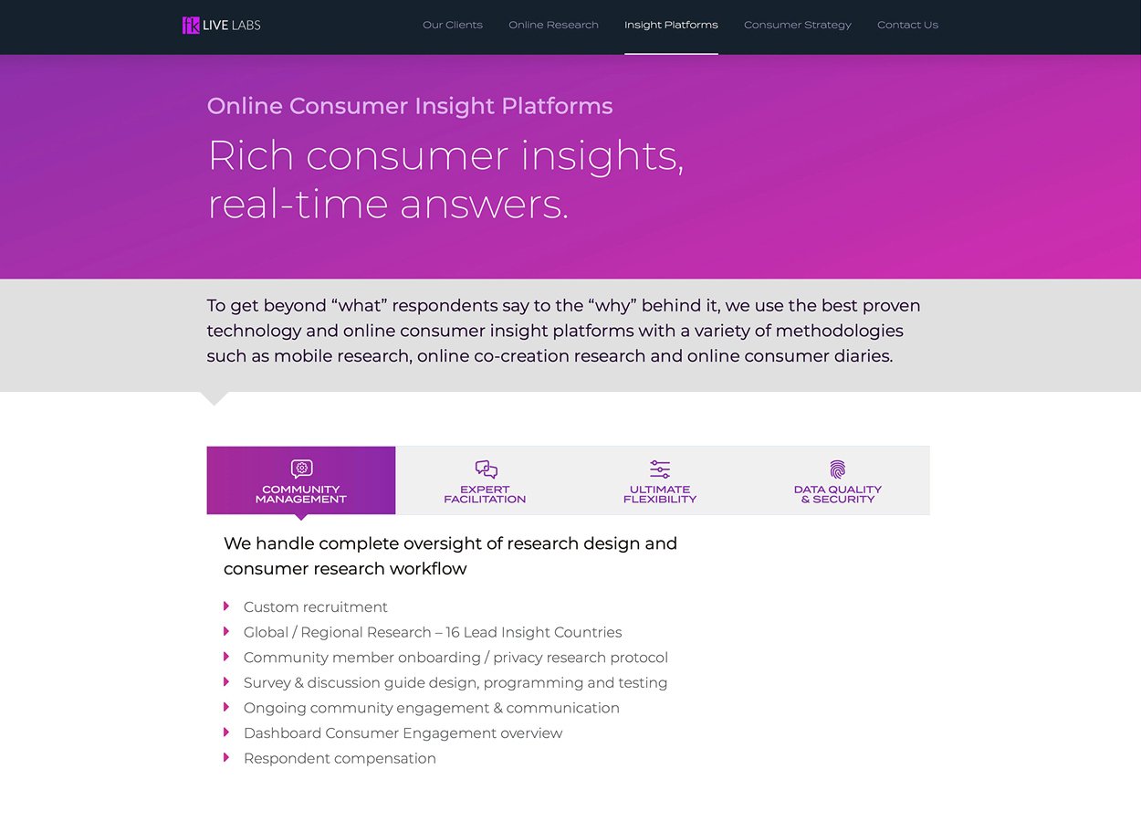 A screenshot from "Insight Platforms" page.