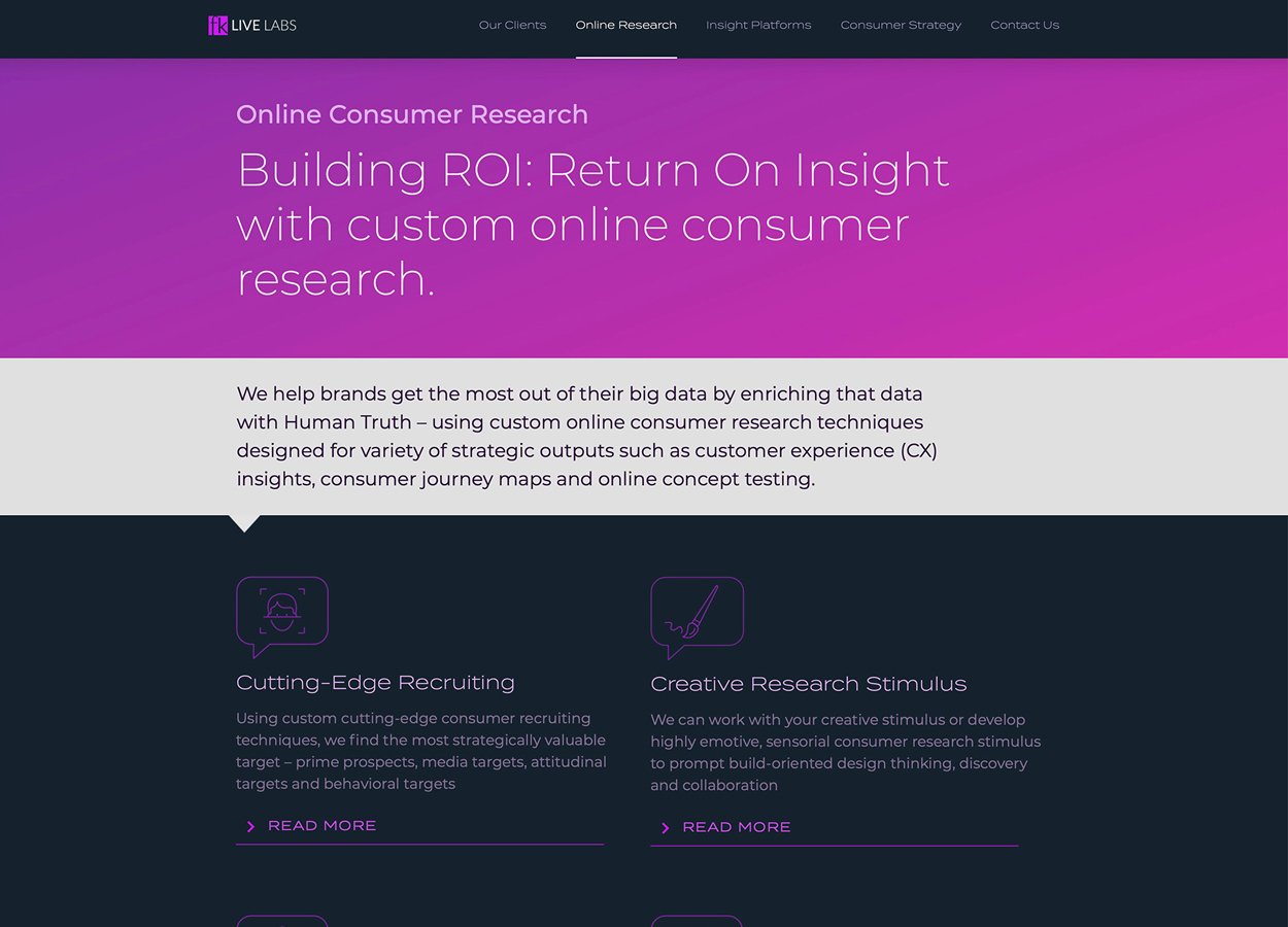 A screenshot from "Online Research" page.