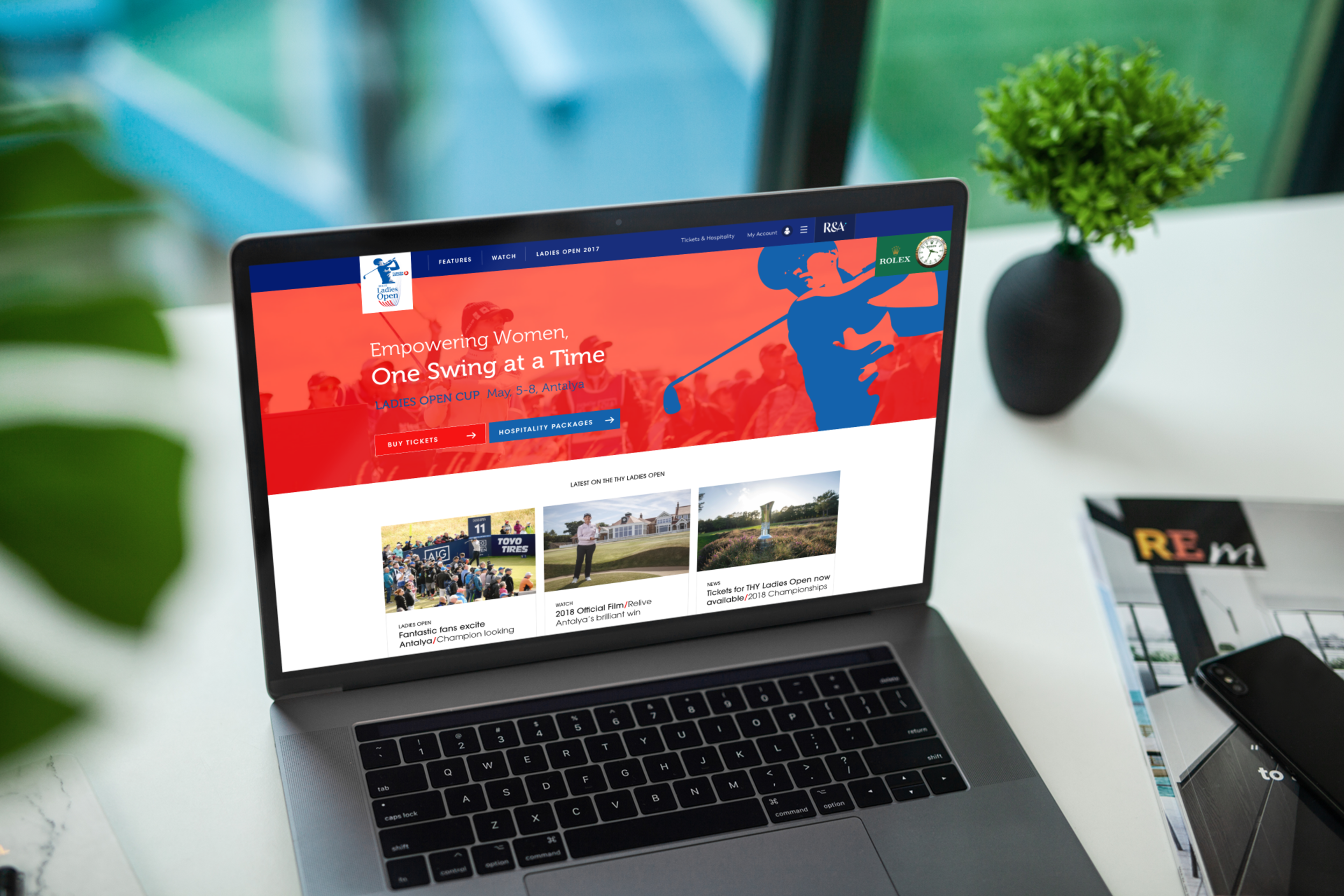 Digital, event website home page.