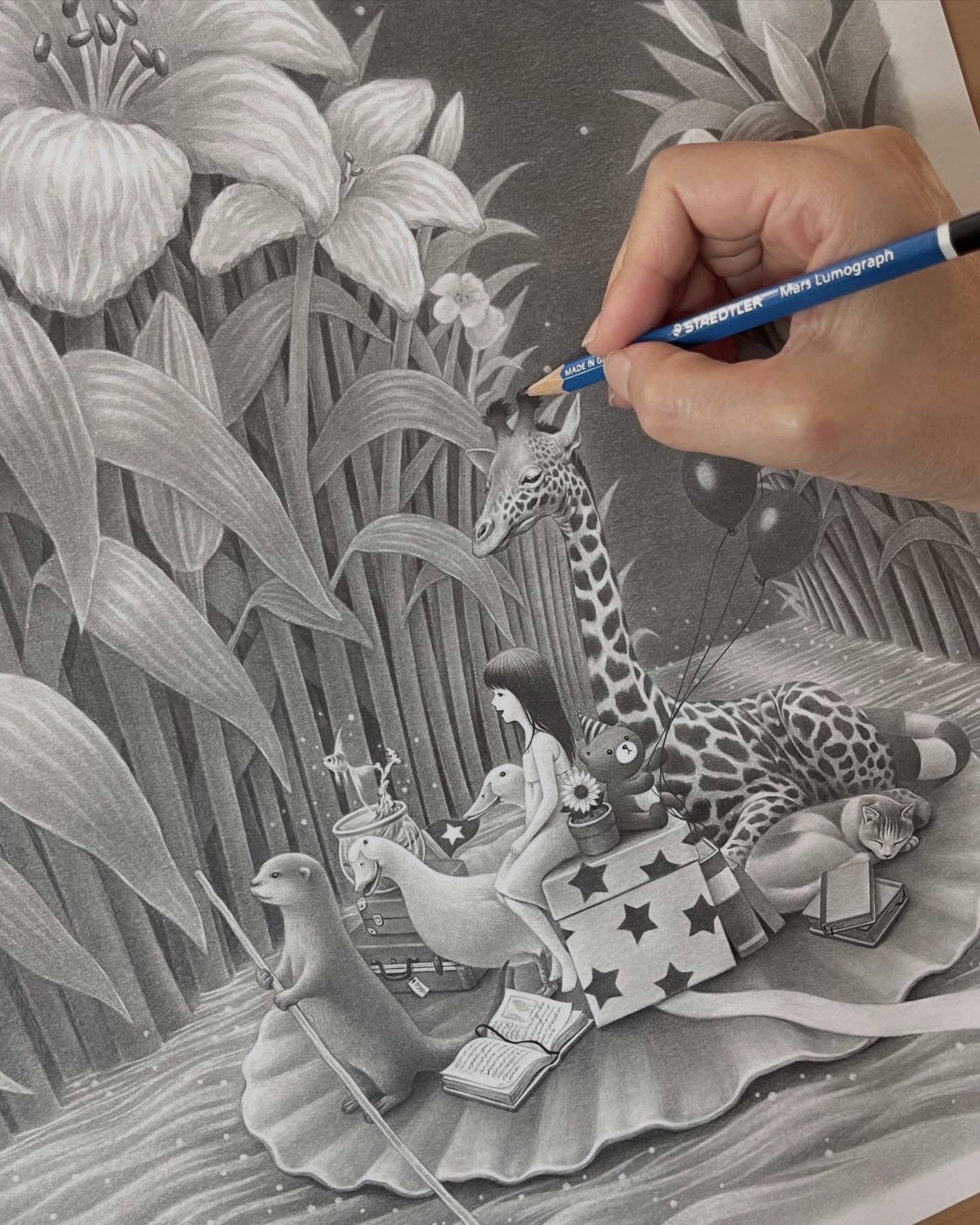 WIP ✏️

Check out more fabulous art at
https://poetictiger.com

#elementalverses #poetictigergallery #dailydrawing #drawing #onefullmoonnight #fullmoonnight #animaldrawing #surrealisticart #originalartwork #pencildrawing #graphitedrawing #illustratio