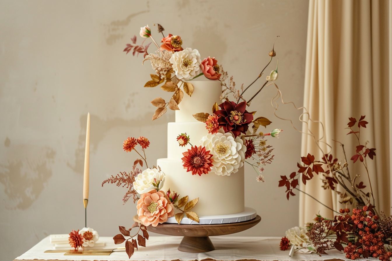 Elegant Autumn Wedding Cake Ideas for the Season