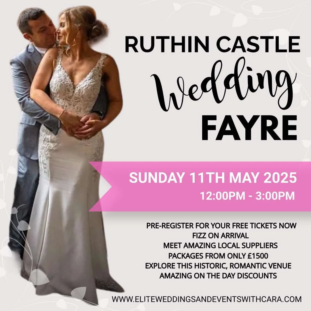 ✨ Exciting News! I’ll Be Showcasing at Ruthin Castle Hotel & Spa Wedding Fayre! ✨
Come and see my bespoke wedding cakes, complete with lifelike sugar flowers and elegant designs, at the Ruthin Castle Hotel & Spa Wedding Fayre with Elit