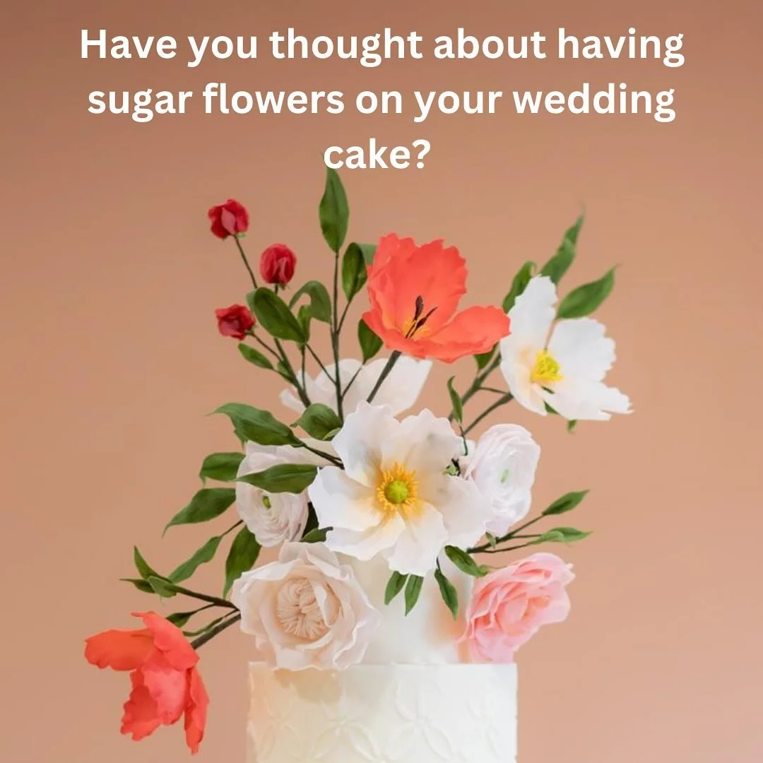 Have you thought about having sugar flowers on your wedding cake?  #northwaleswedding #northwalesweddingsuppliers #northwalesweddingvenue #northwalesbusiness #northwalescakes #ruthin