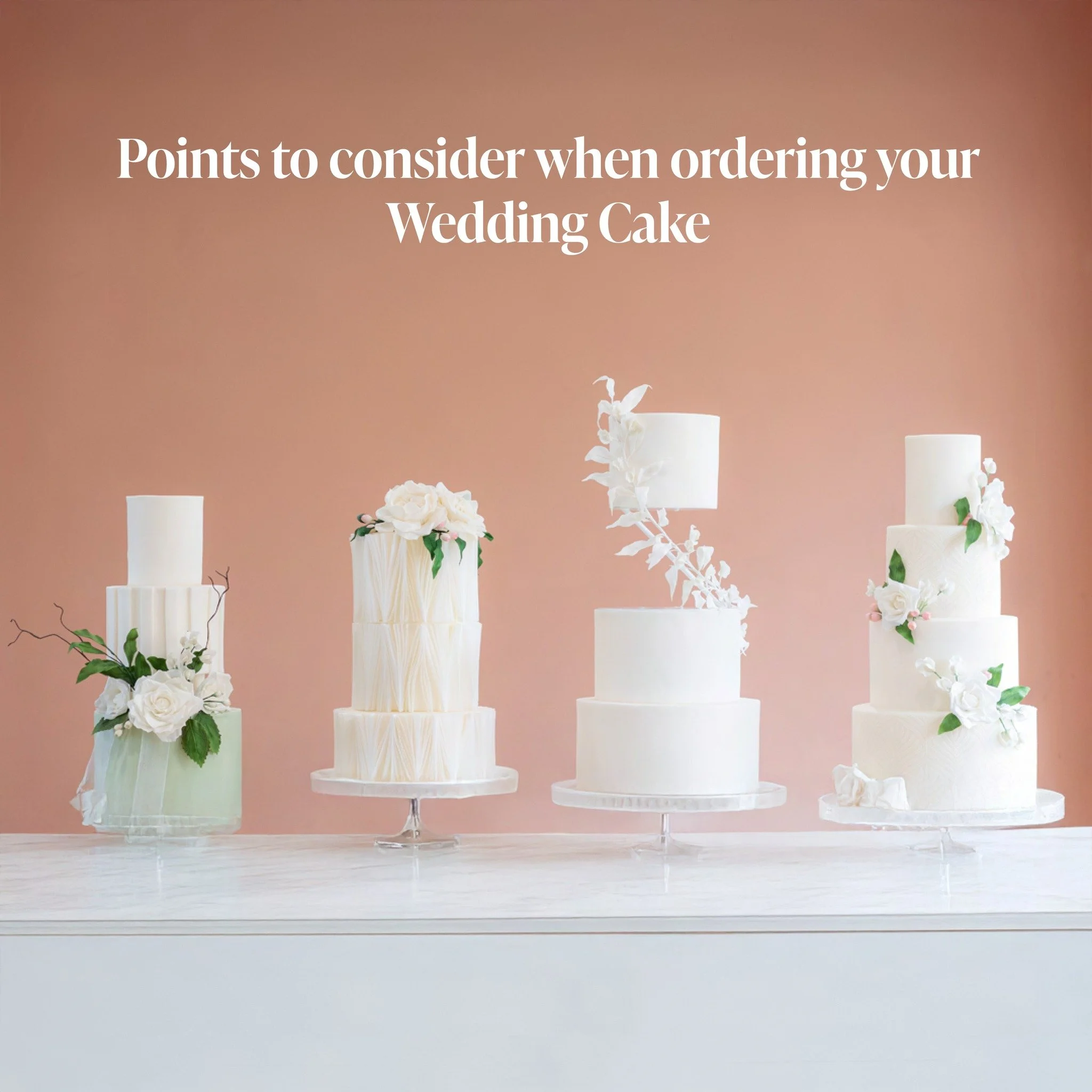 💡 Points to Consider When Ordering Your Wedding Cake 💡
Your wedding cake should be as unique and memorable as your big day! Swipe through for key tips to help you choose the perfect cake that looks stunning, tastes delicious, and fits seamlessly i