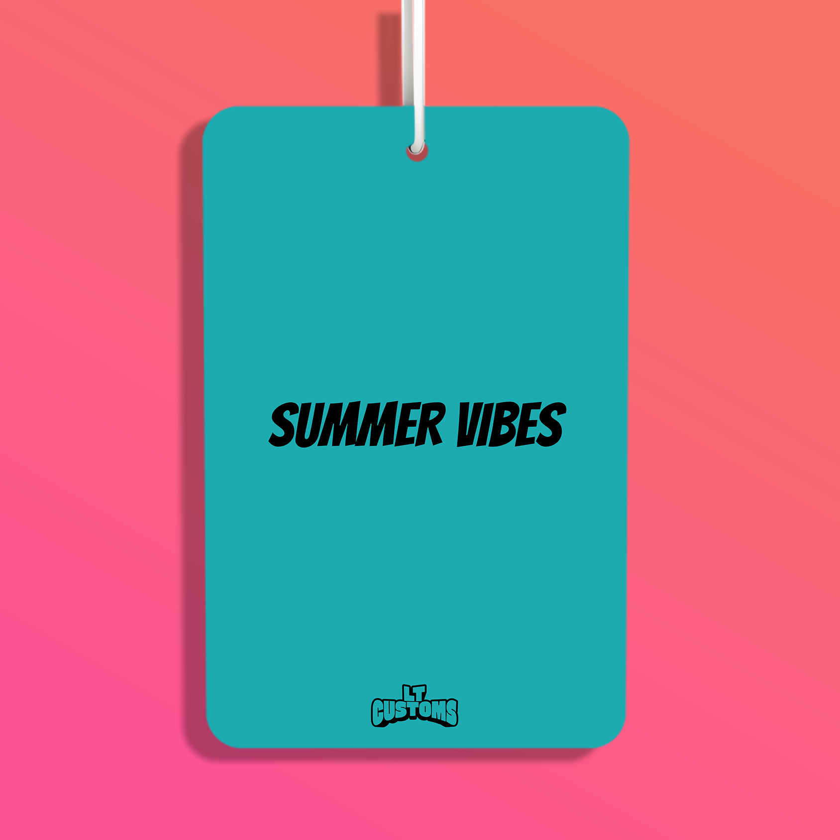 Summer Vibes - Teal - Portrait Air Freshener.png