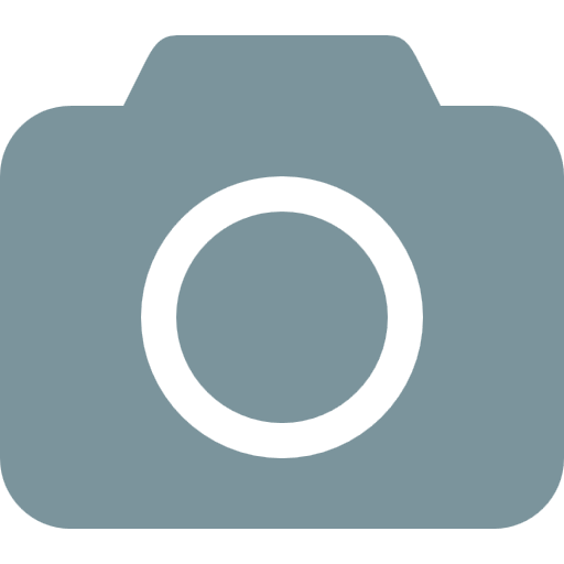 A camera icon with a blue body and a black lens.