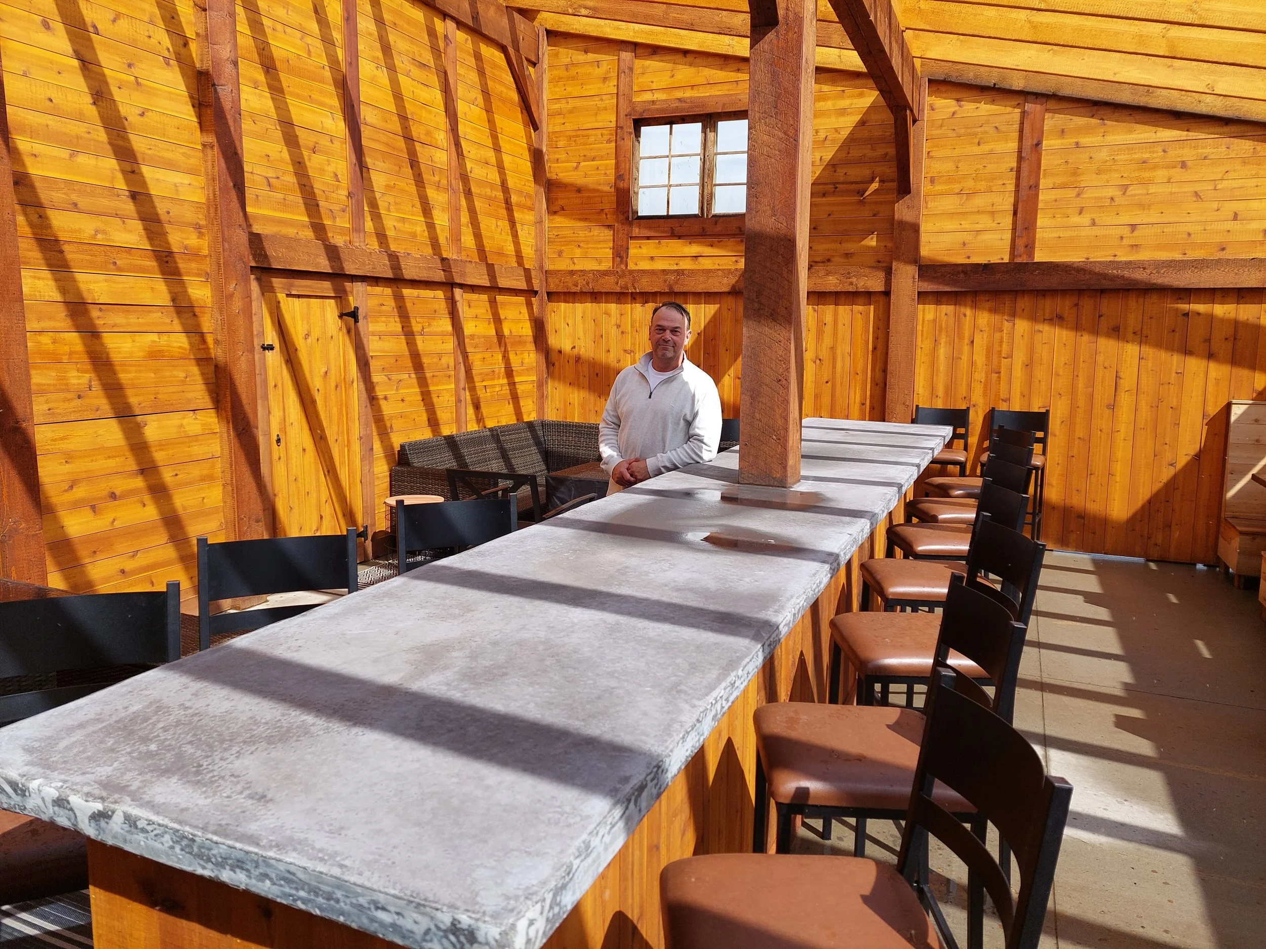 Outdoor patio at the Lighthouse restaurant in Sylvan Lake, Alberta