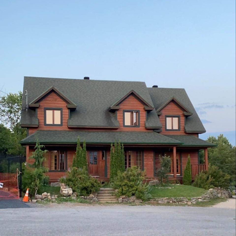 Self built house with friends and family