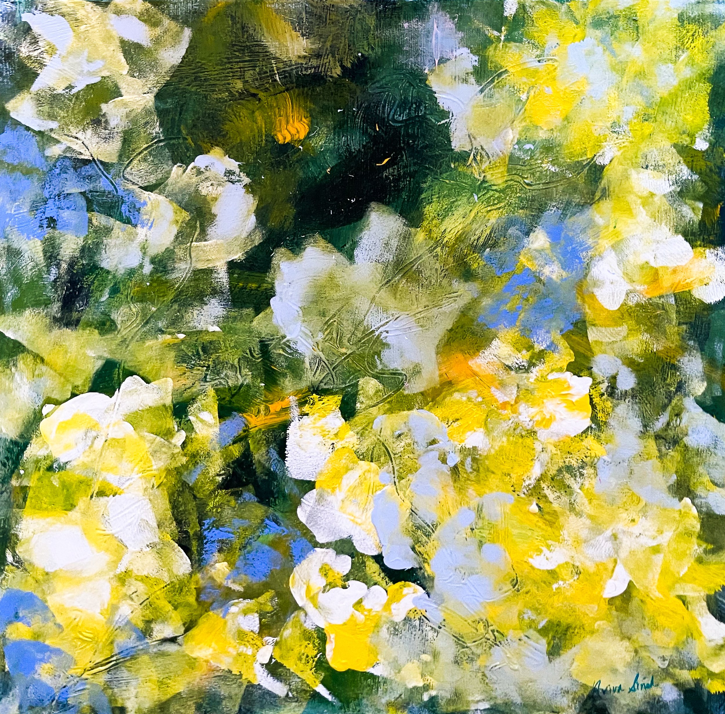 Golden Canopy, Acrylic on canvas, 30x30