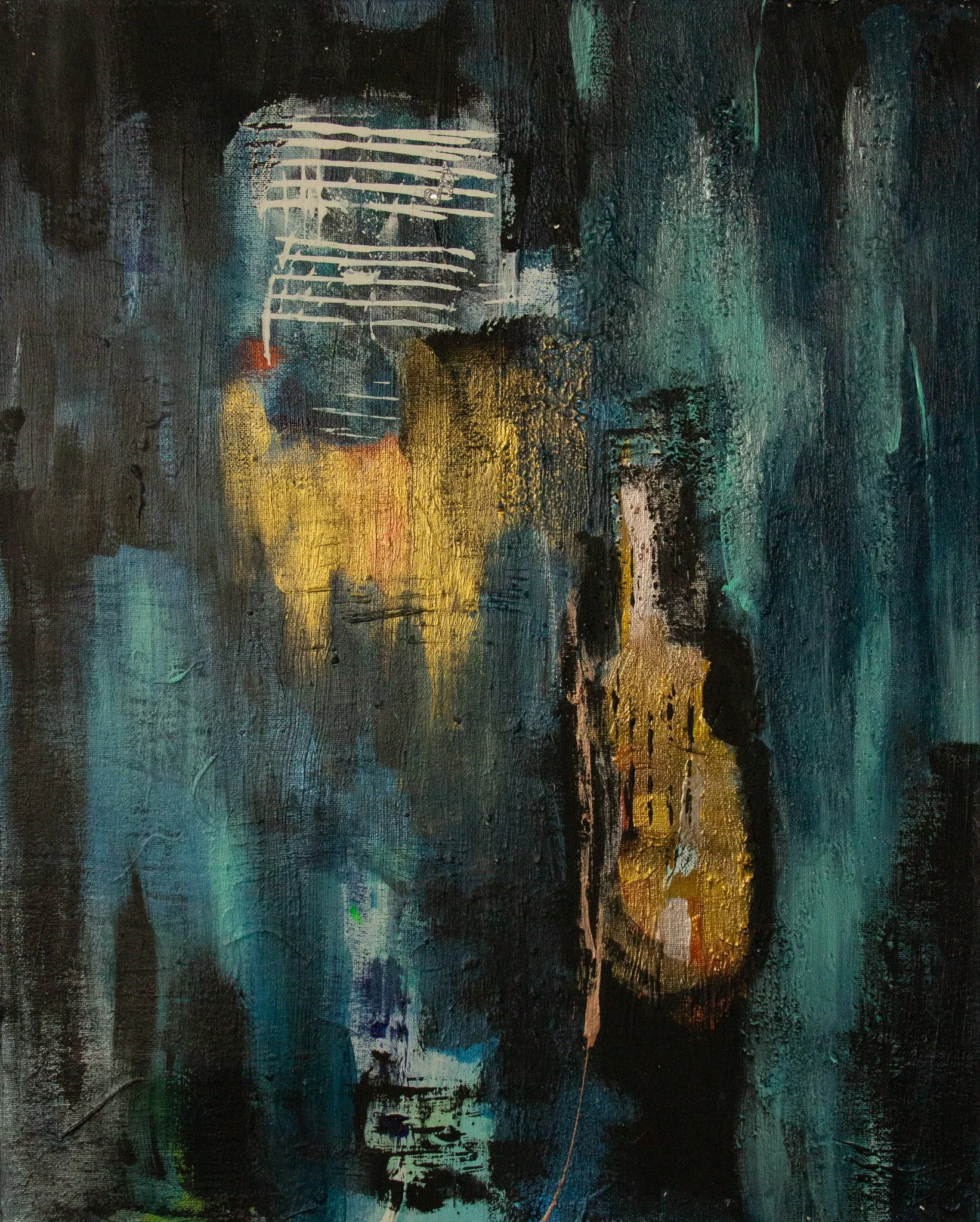 Allegro in Gold,
Acrylic on canvas,
16 x 20