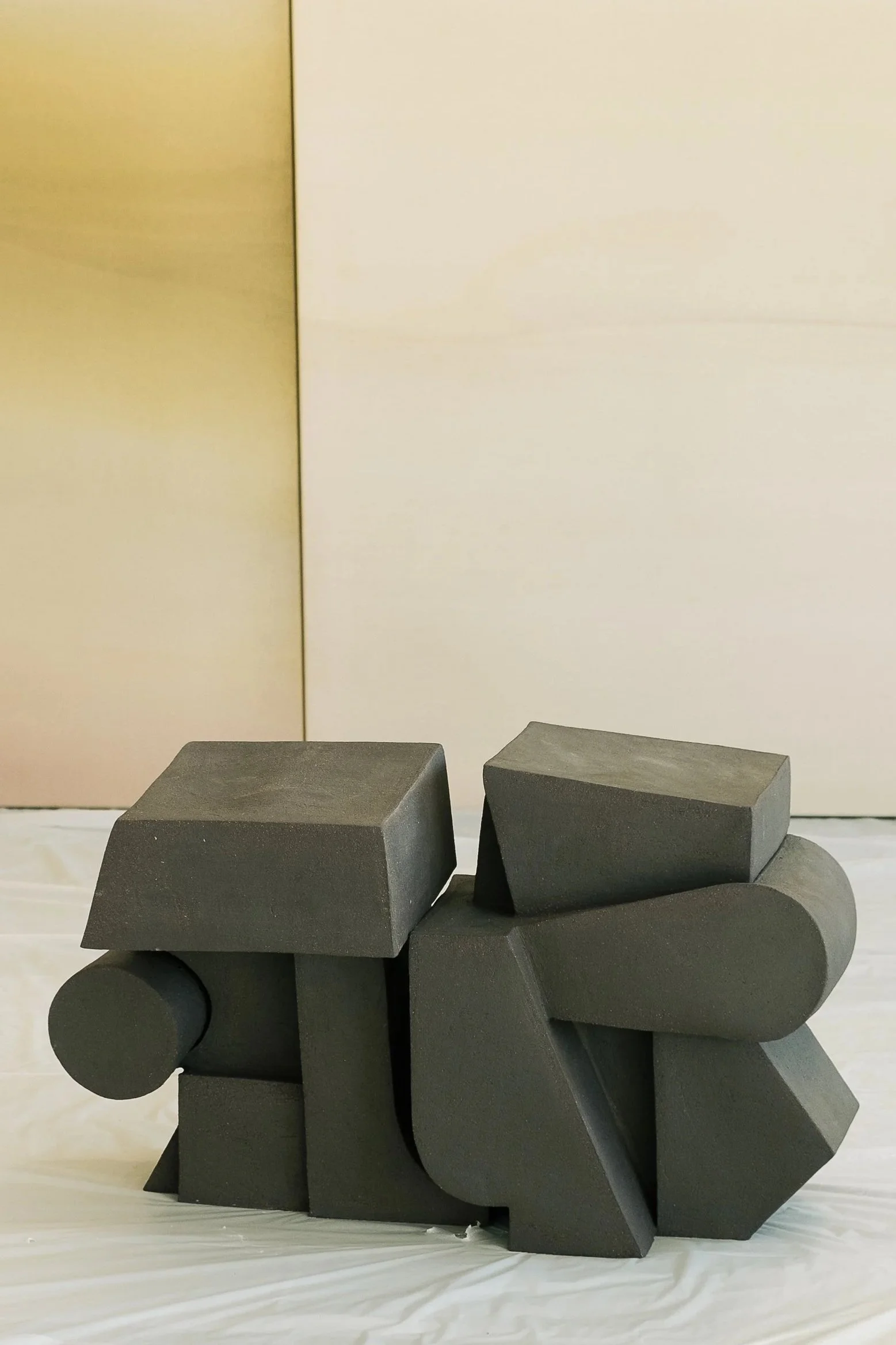 Sculpture modulaires en grès – Caroline Desile – console – série Architectures