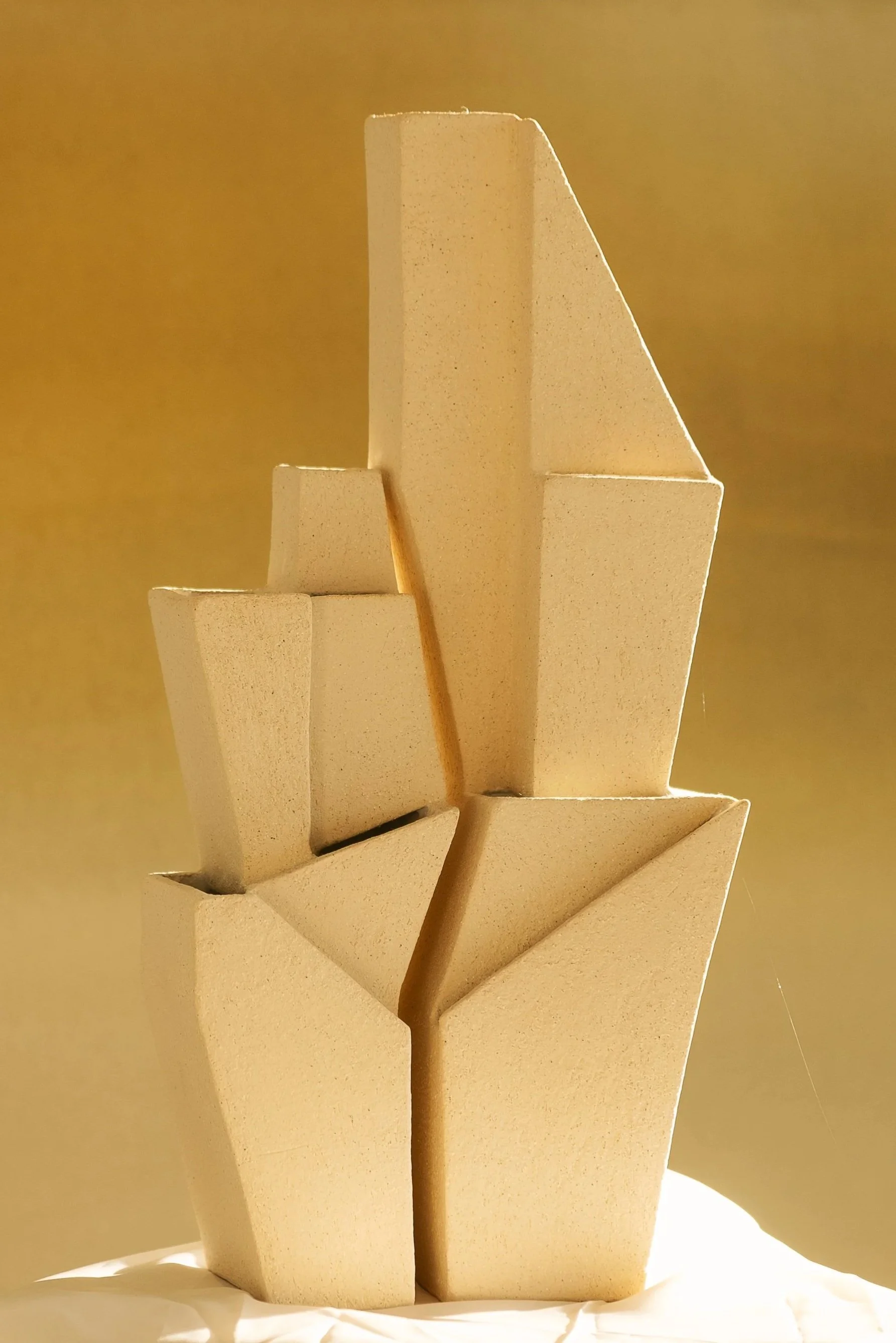 Sculpture en grès – Caroline Desile – série Origami