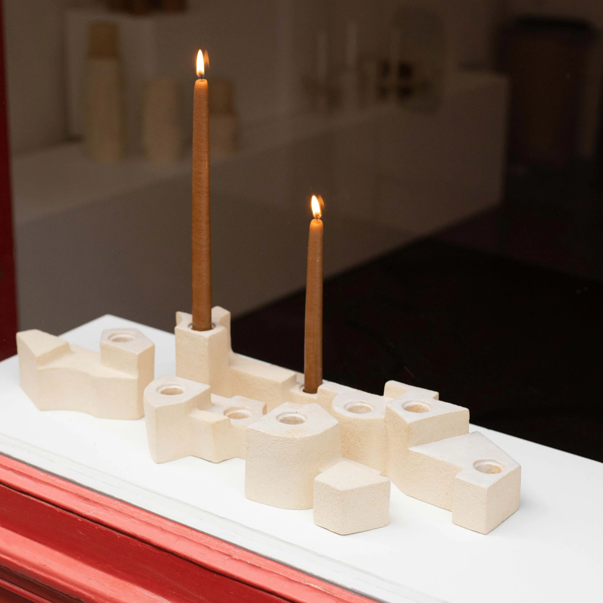 Exposition bougeoirs - sculptures en grès - Caroline Desile