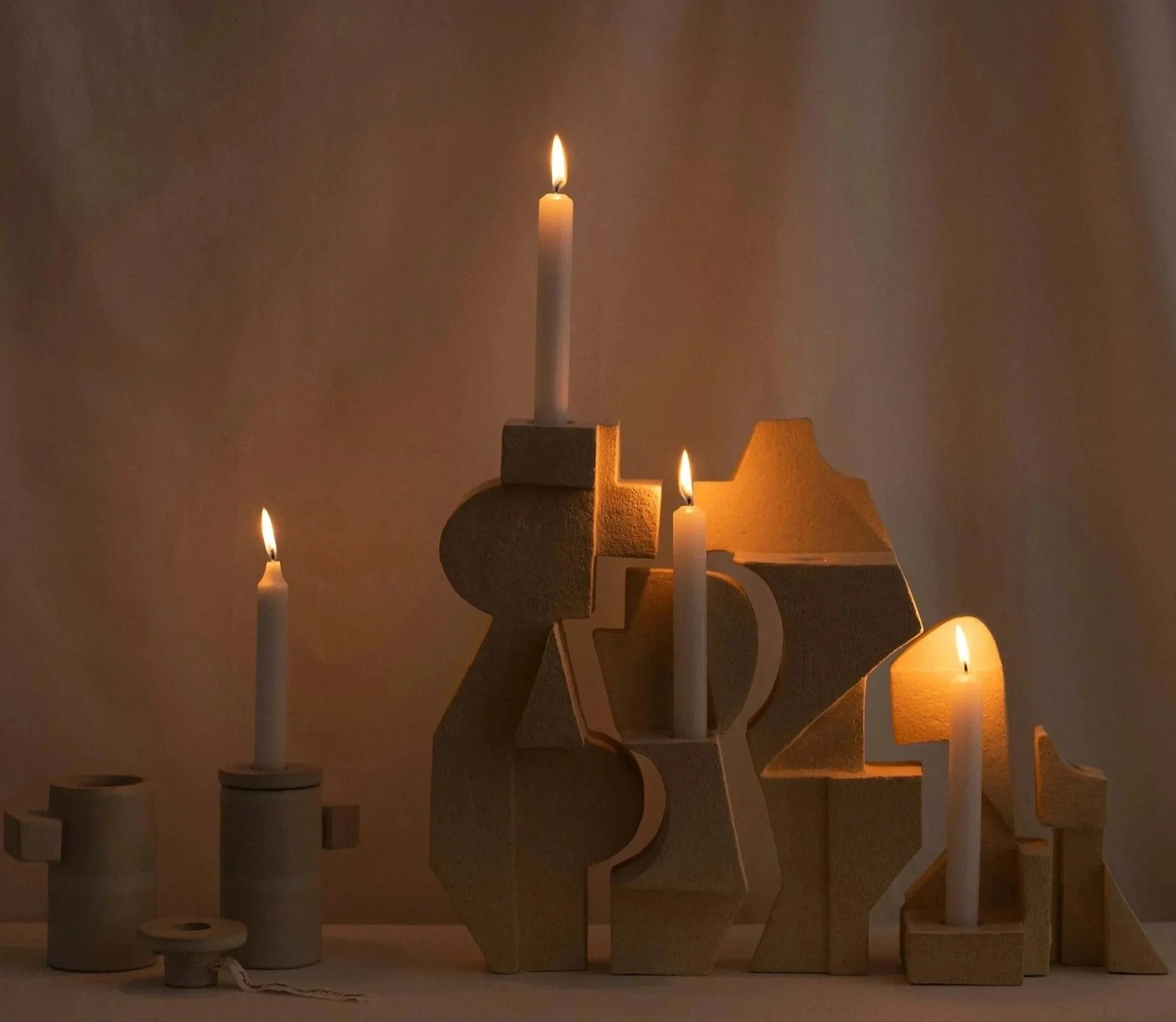 Exposition bougeoirs - sculptures en grès - Caroline Desile