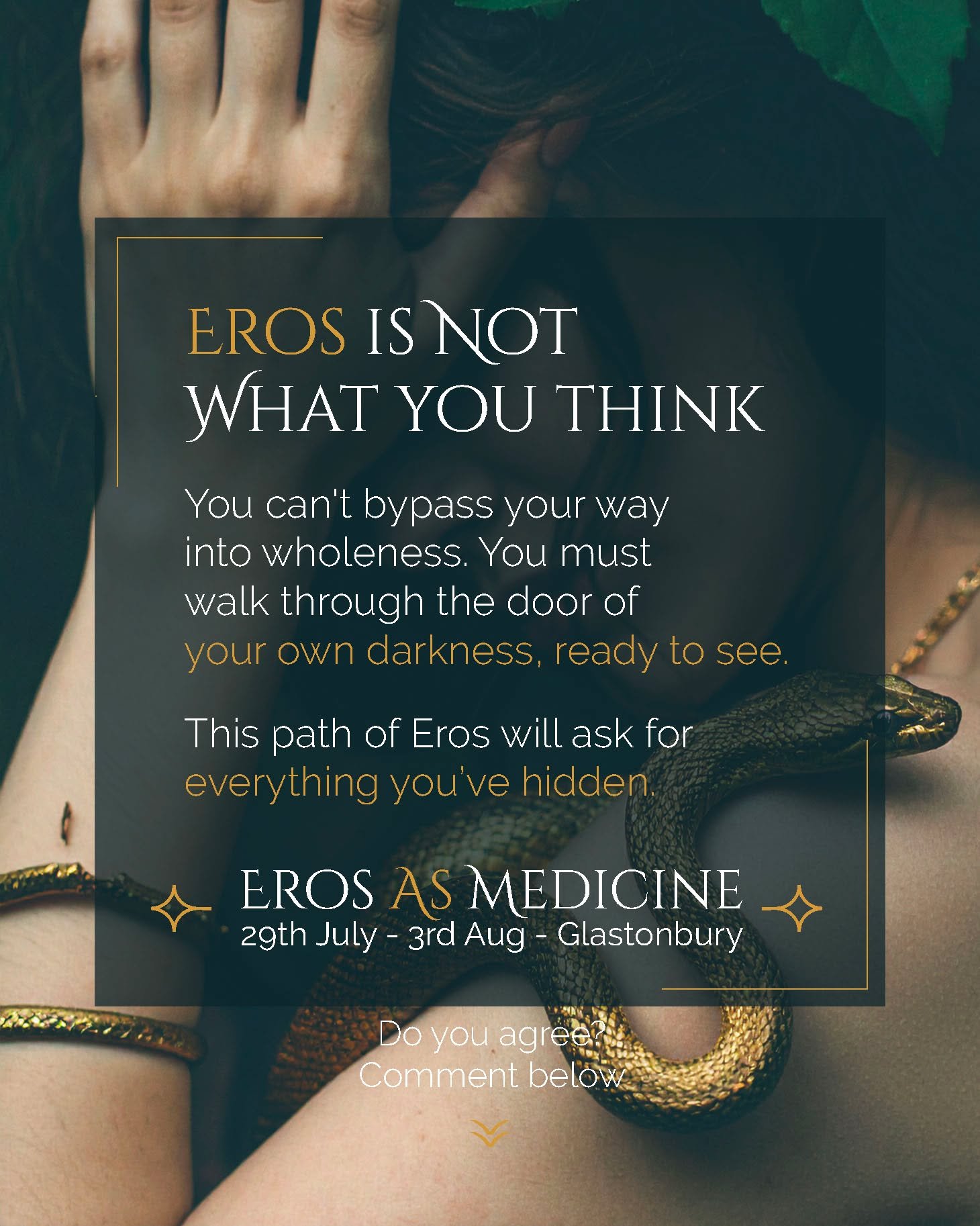 Come and join us in 6 weeks for a 6 day initiatory journey into approaching Eros as a Shamanic Medicine.