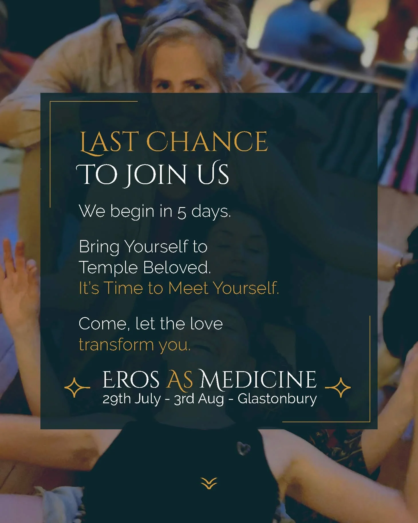 ✨ Last-minute call &mdash; one place is yours! ✨

Are you feeling the nudge?
That flutter of intuition that says: &ldquo;This is for me.&rdquo;

Eros As Medicine begins on Tuesday.
A deep, devotional journey into the heart, body, and soul.
A space to