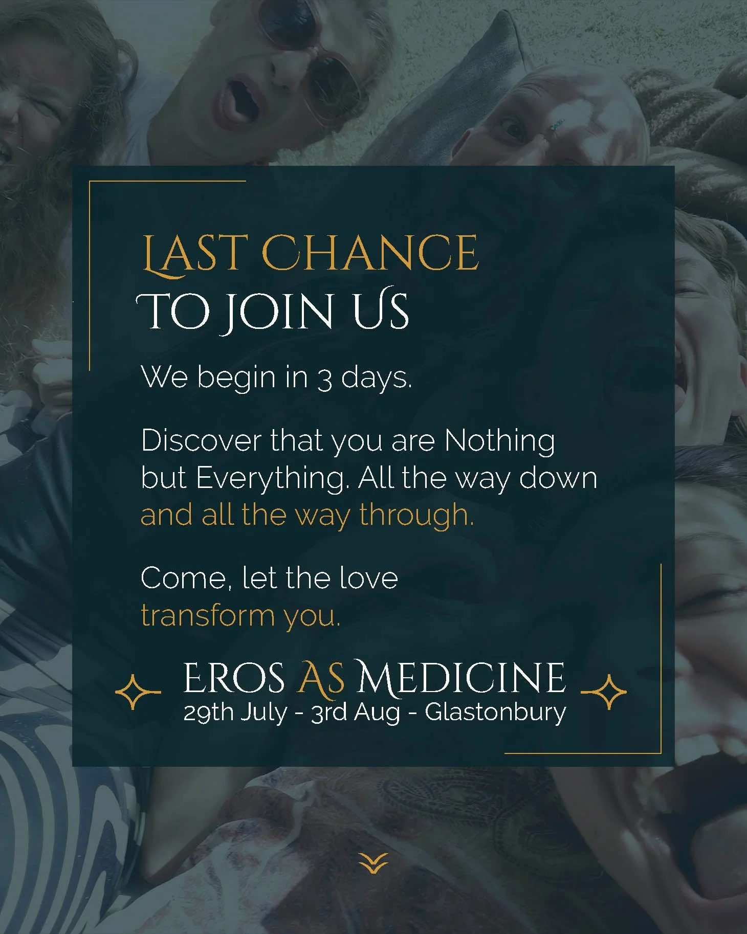 ✨ Last-minute call &mdash; one place is yours! ✨

Are you feeling the nudge?
That flutter of intuition that says: &ldquo;This is for me.&rdquo;

Eros As Medicine begins on Tuesday.
A deep, devotional journey into the heart, body, and soul.
A space to