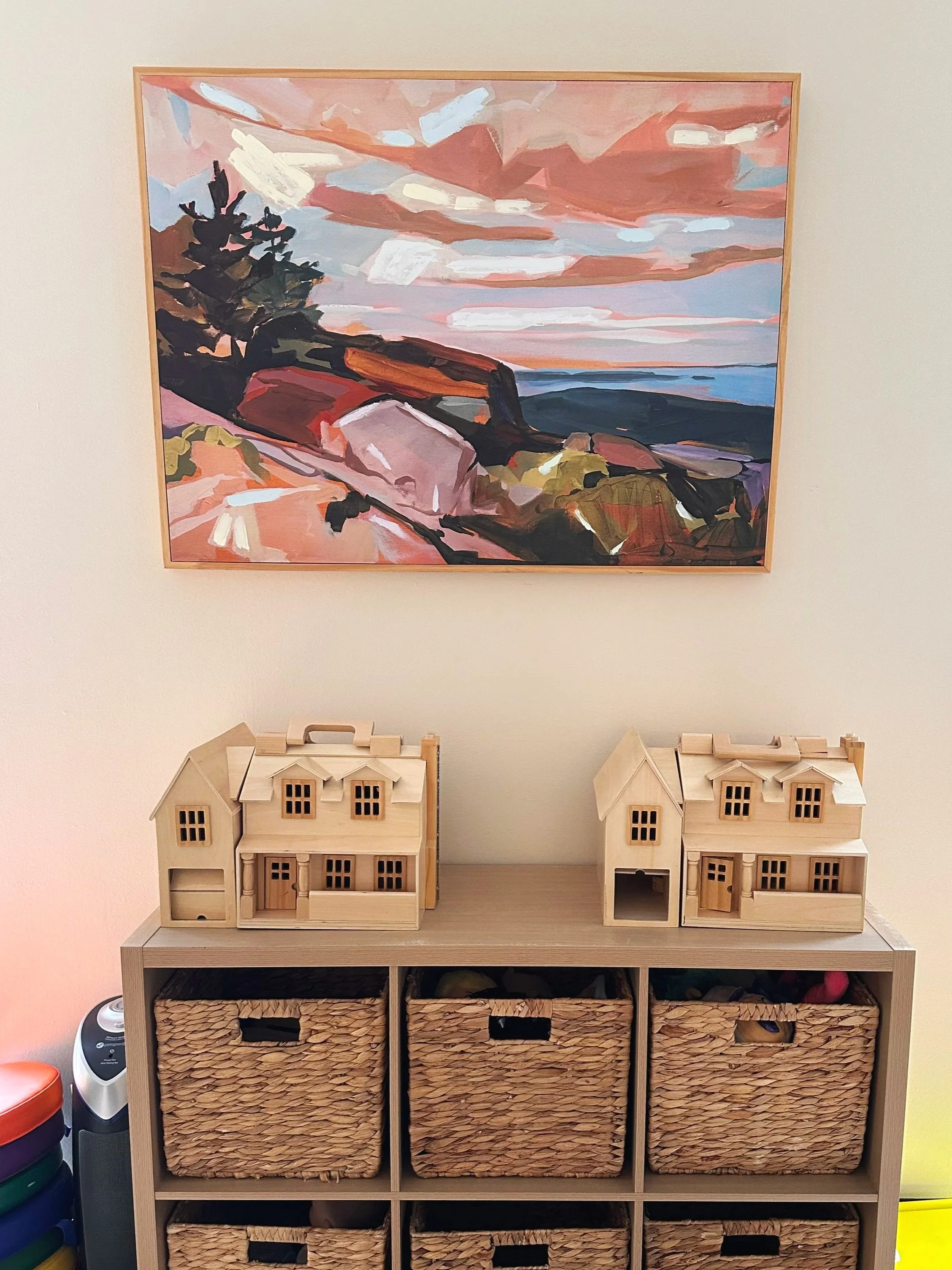 Dollhouses, miniatures, and structured play materials invite children to tell their stories in a way that feels natural, and to process experiences they may not have language for yet.
