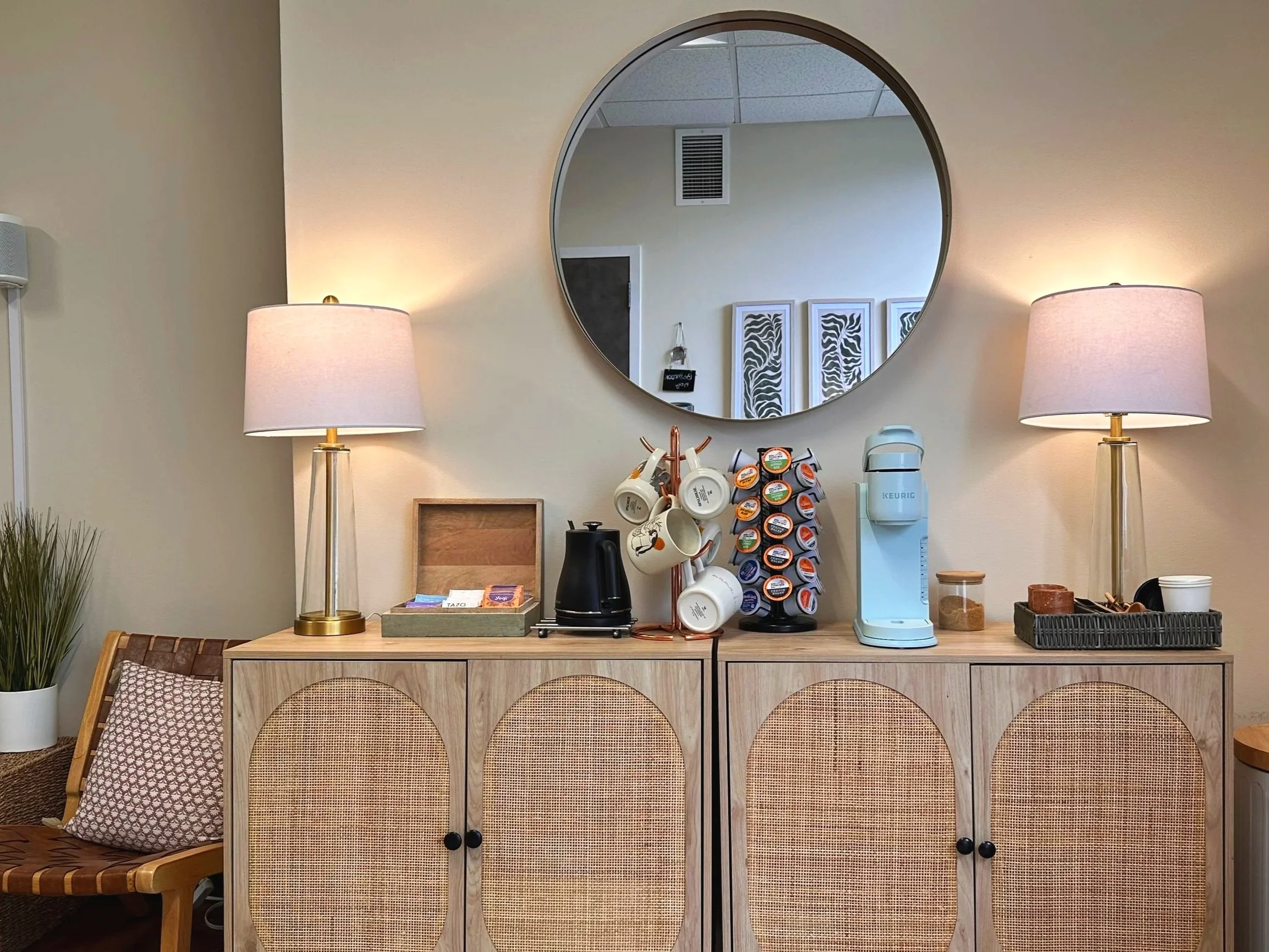 From the moment you walk in, you will feel the difference. Our waiting room in Walnut Creek is designed to help families exhale. Bright colors, cozy seating, and a view that reminds you there is a whole world outside.