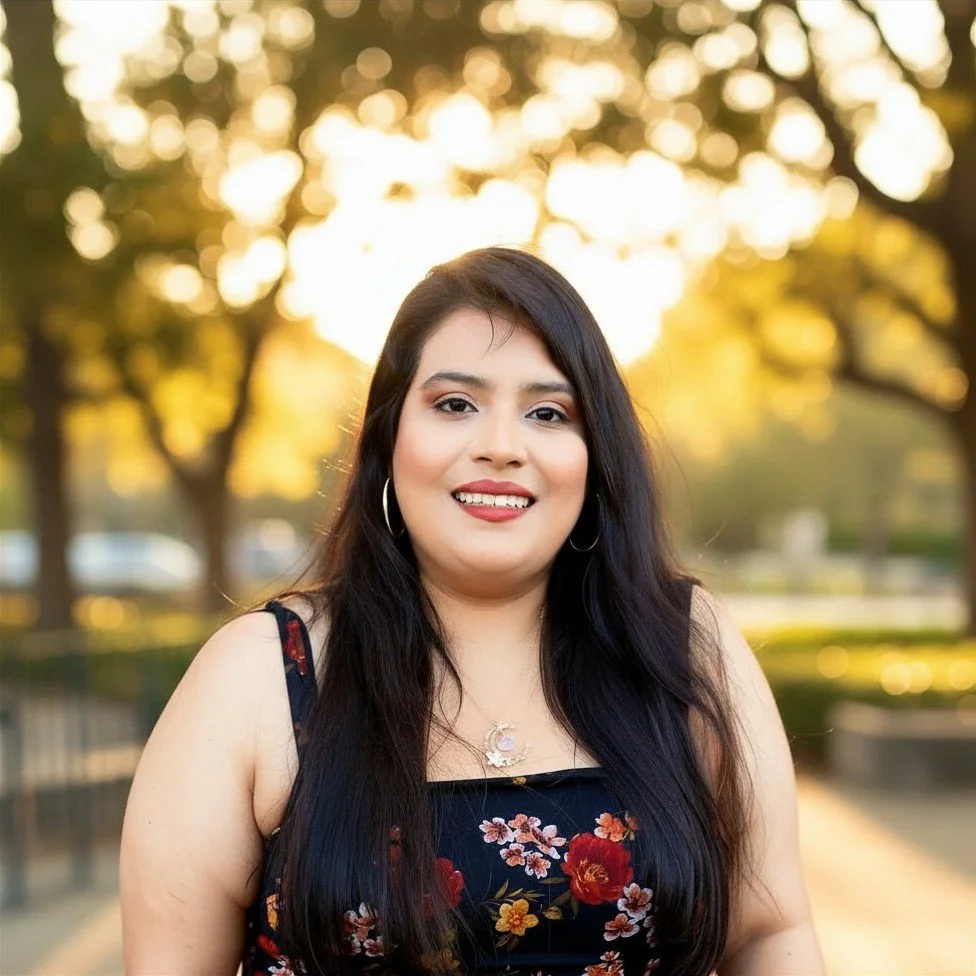 Bilingual therapist smiling outdoors representing child therapy support for families in the Bay Area.
