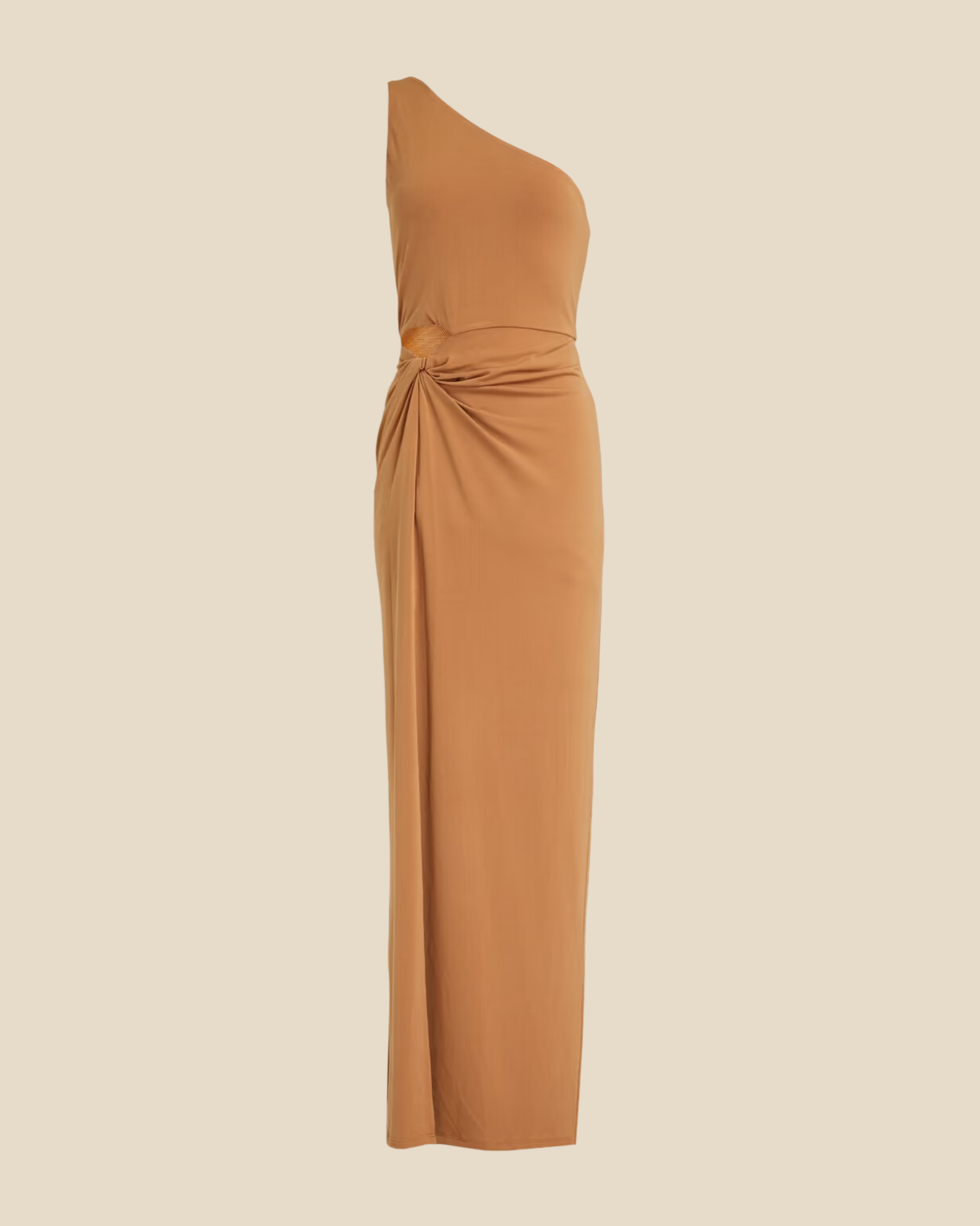knee length dresses for ladies Inherit Ashdon Ribbed Maxi Dress Cream S main image 1