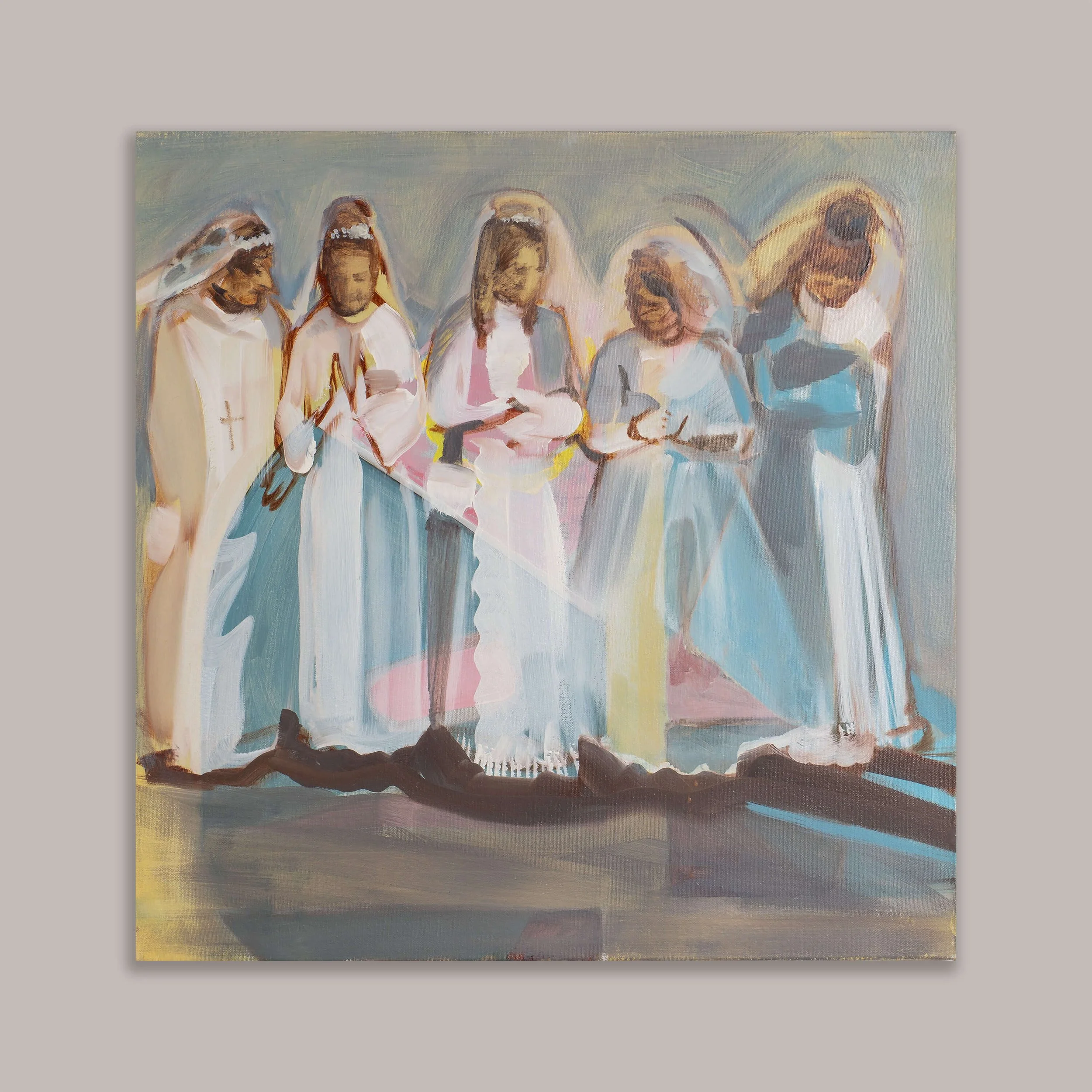  Girls in White Dresses, 2024 Oil on canvas , 60x60cm 