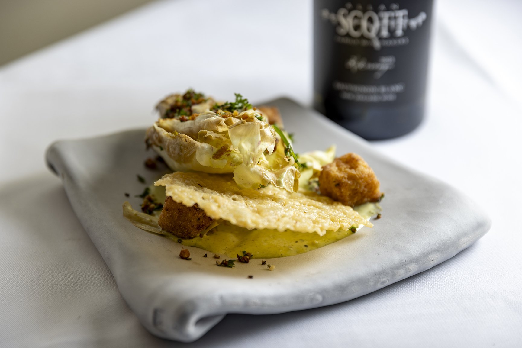 James Beard plate with food