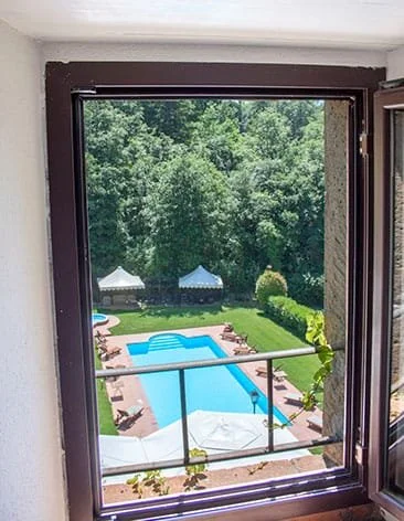 View from double room