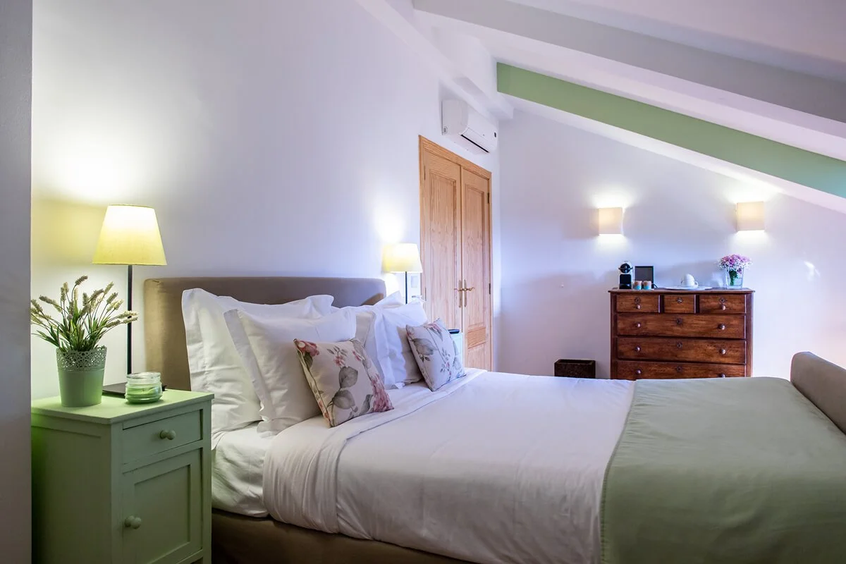 Bedroom at the equestrian resort in Portugal