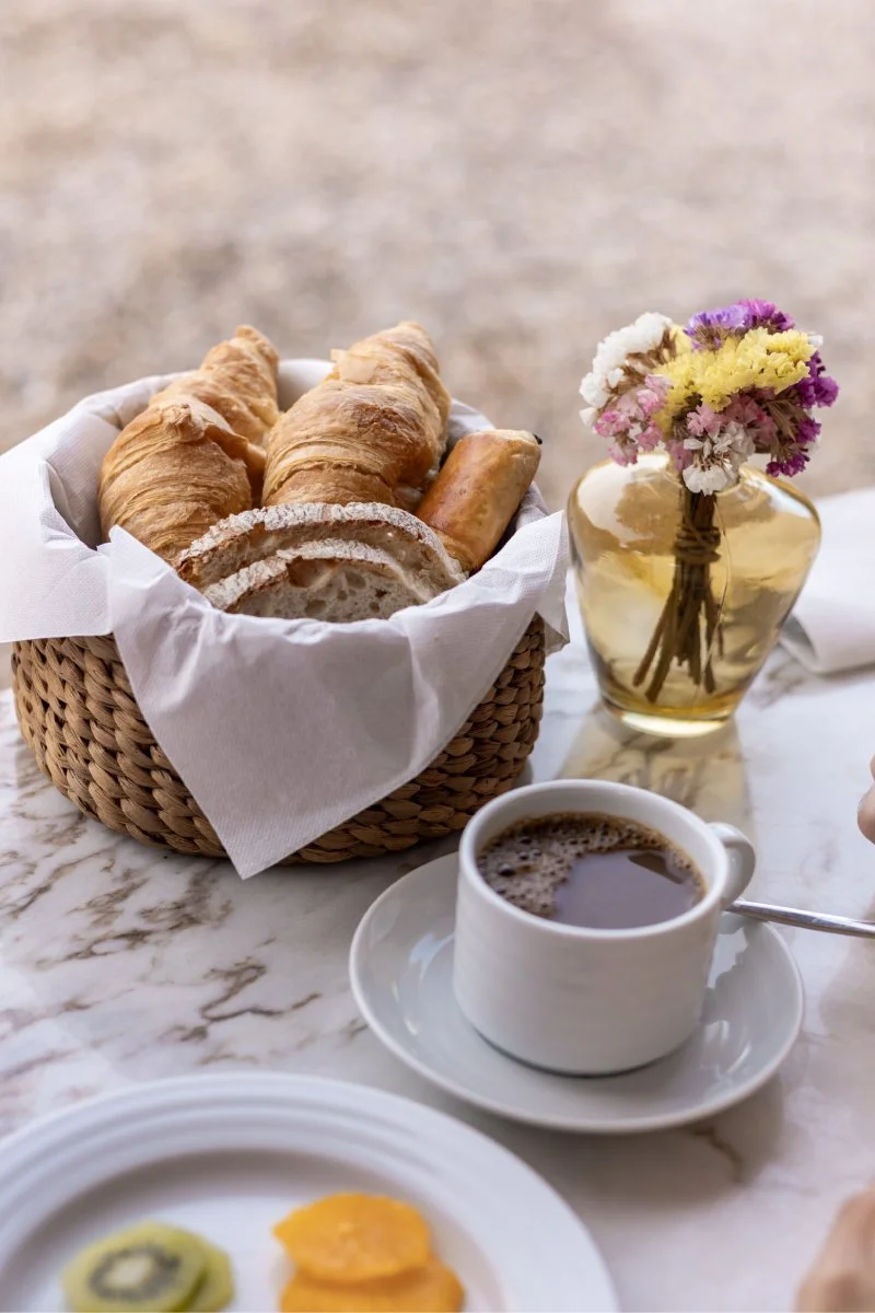 Breakfast at the equestrian resort in Santarém, Portugal