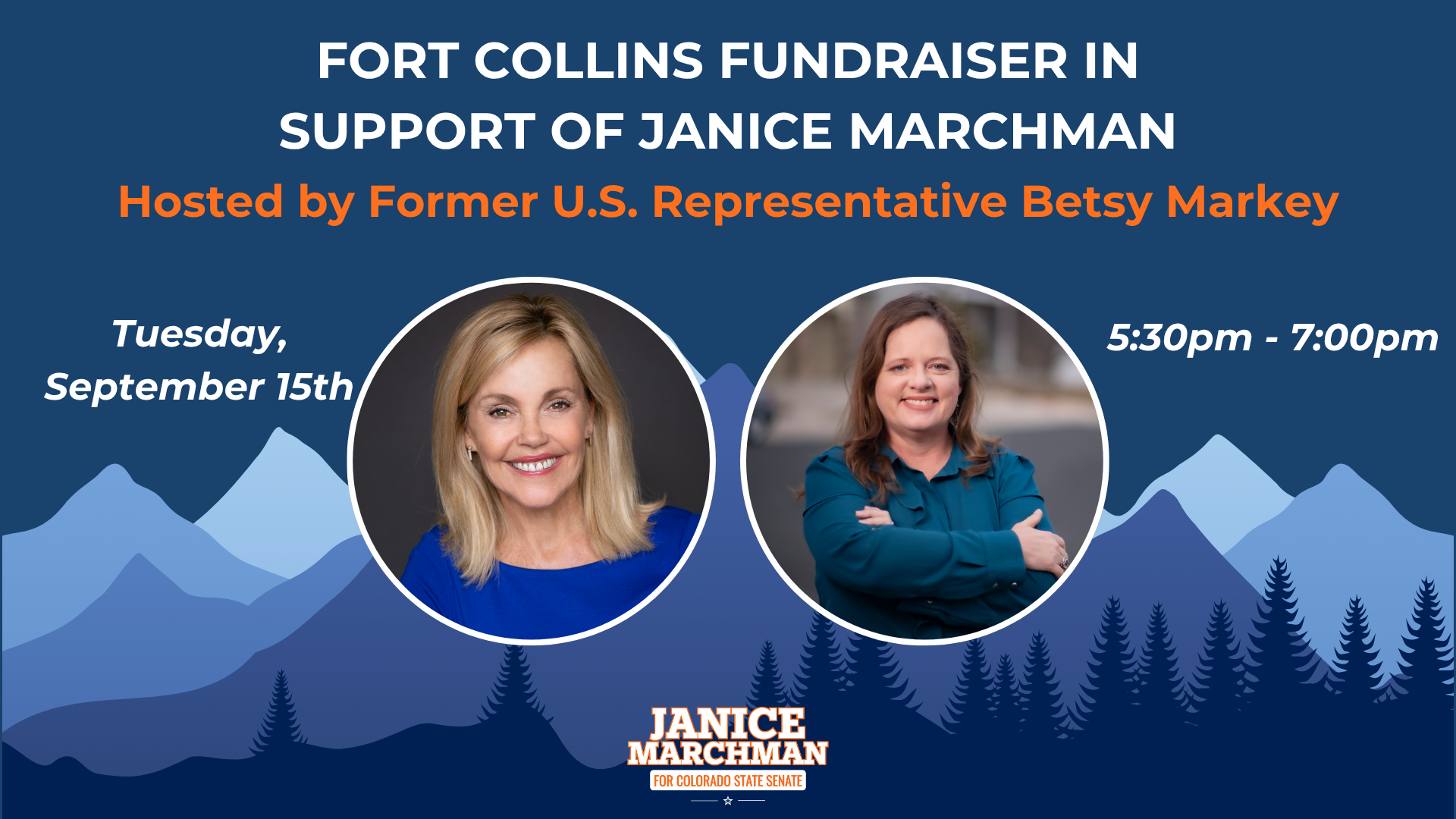 Fort Collins Fundraiser in Support of Janice Marchman, Hosted by Former U.S. Representative Betsy Markey