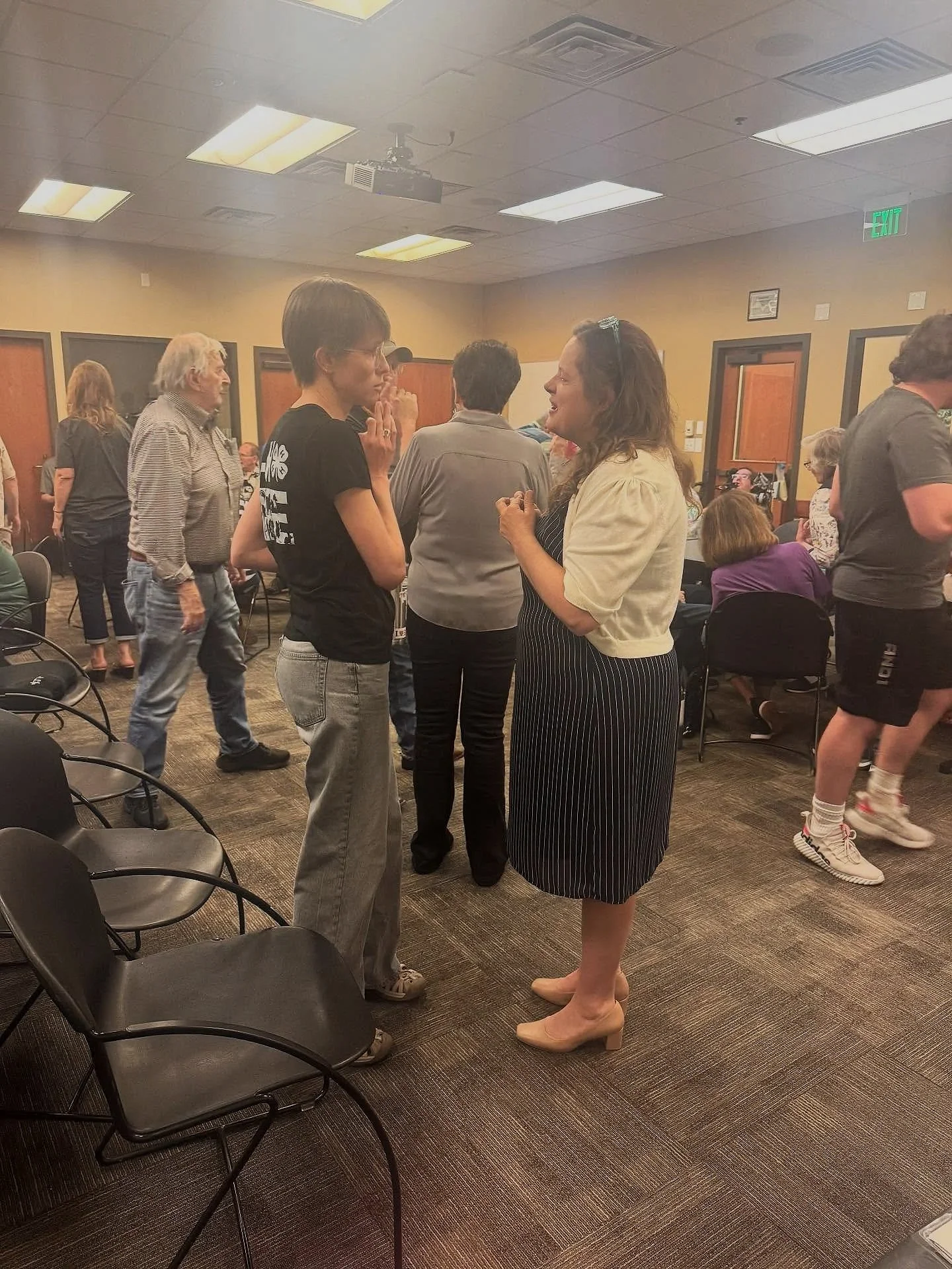 Janice Talking with Constituent in Loveland Colorado