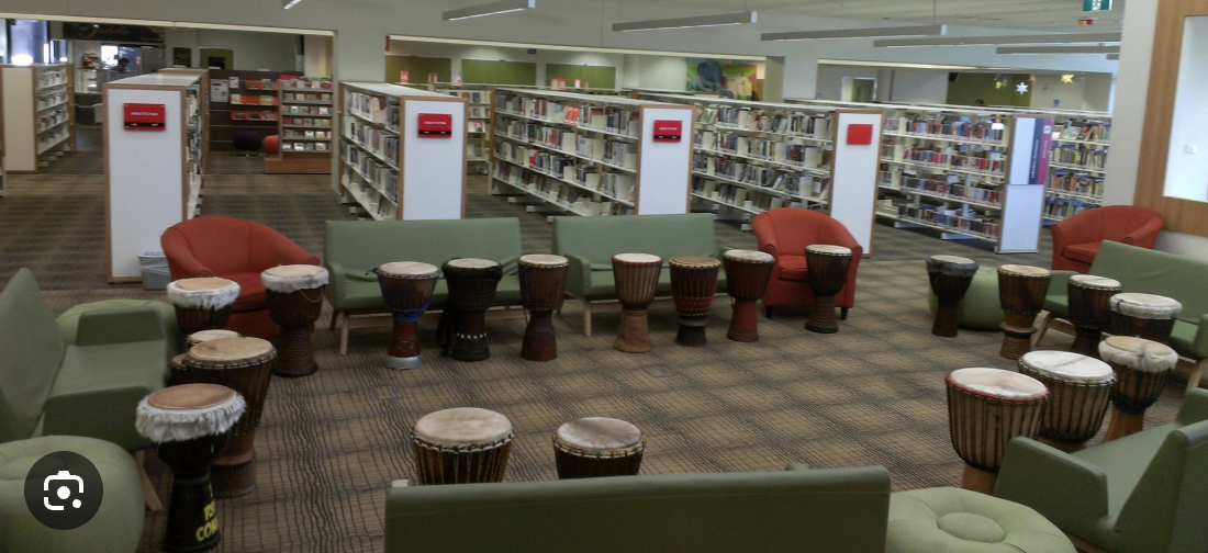 Drumming at the Library