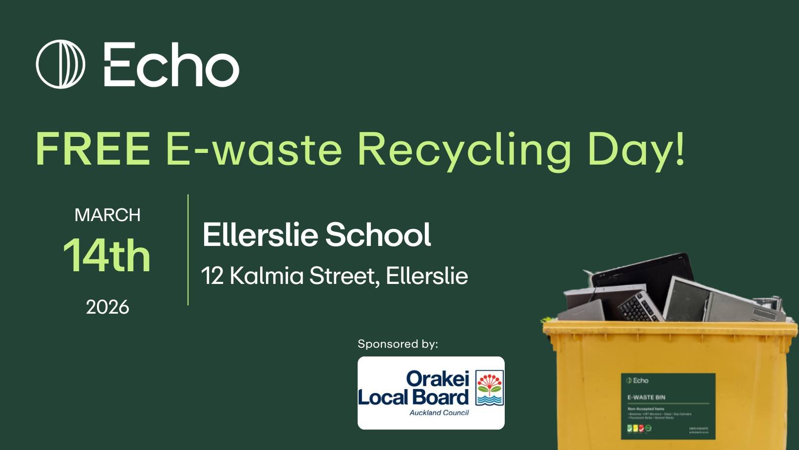 Free E-Waste Drop Off Day Ellerslie