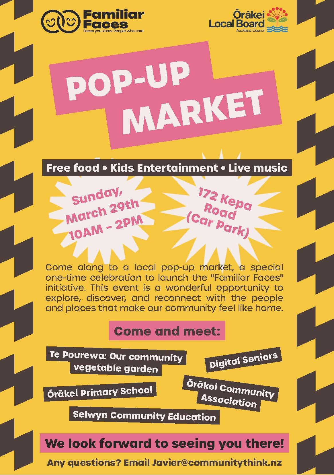 Pop Up Market - Kepa Road, Ōrākei