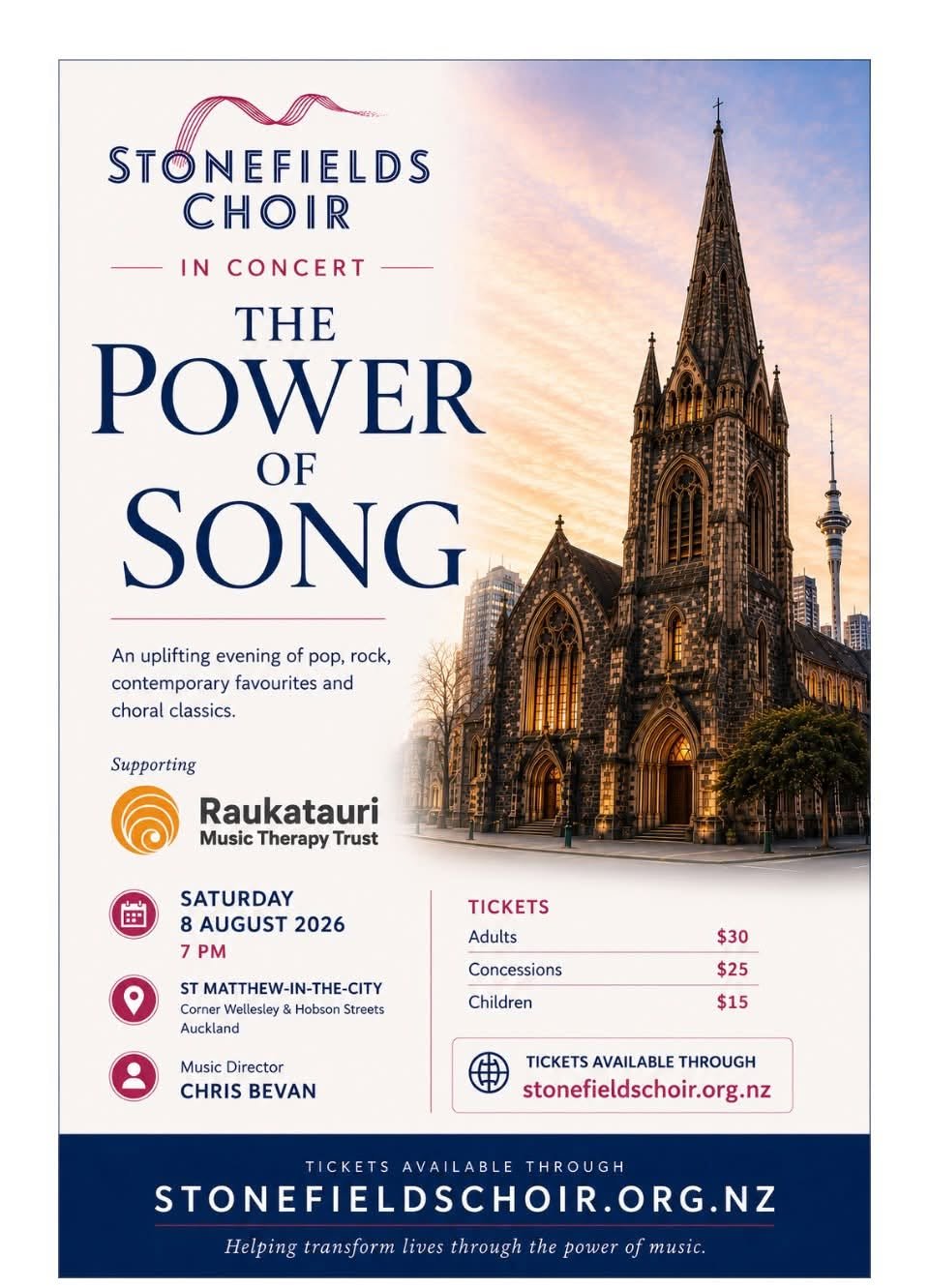 The Power of Song in aid of Raukatauri Music Trust