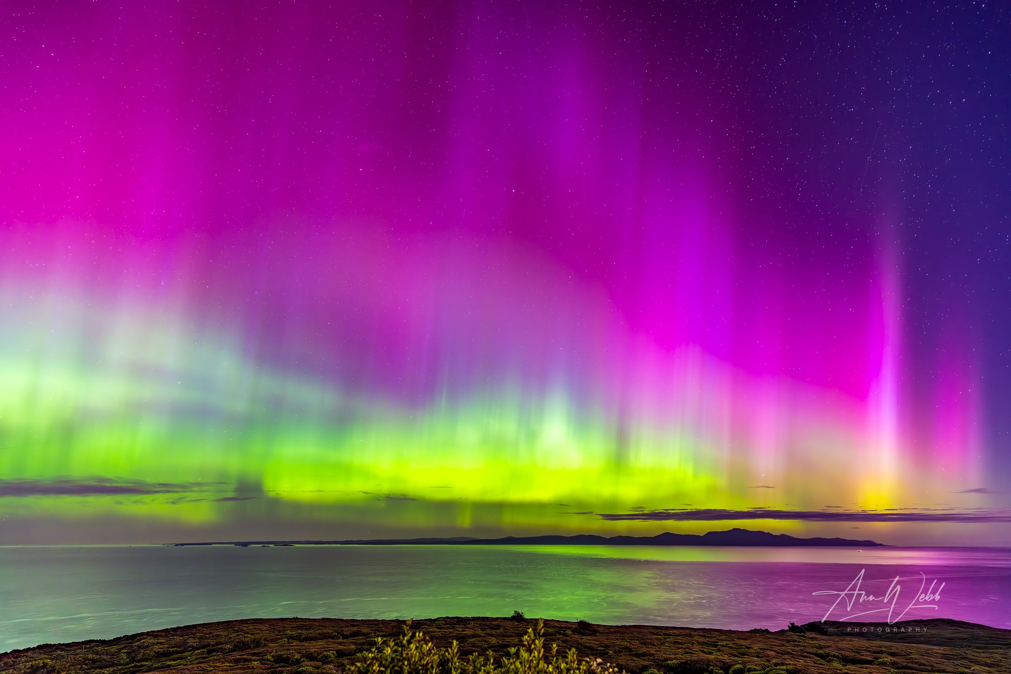 Tahu-Nui-ā-Rangi. The Aurora Australis from Bluff, NZ