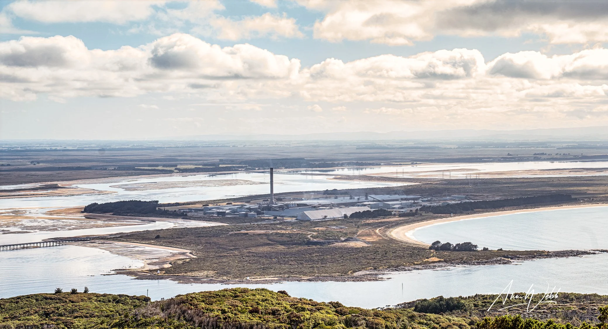 Tiwai Point from Bluff Hill