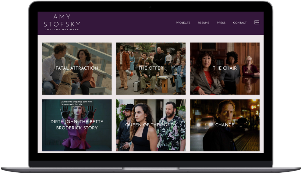 COSTUME DESIGNER Squarespace