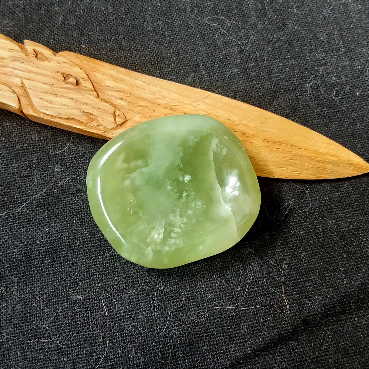 Hey friends, Meet Jade. Jade is said to bless whatever it touches. It is the ultimate &quot;Dream Stone,&quot; and can provide calm in the midst of storm. It's balancing to your nervous system and soothes cardiac rhythm. A friend of mine gifted me th