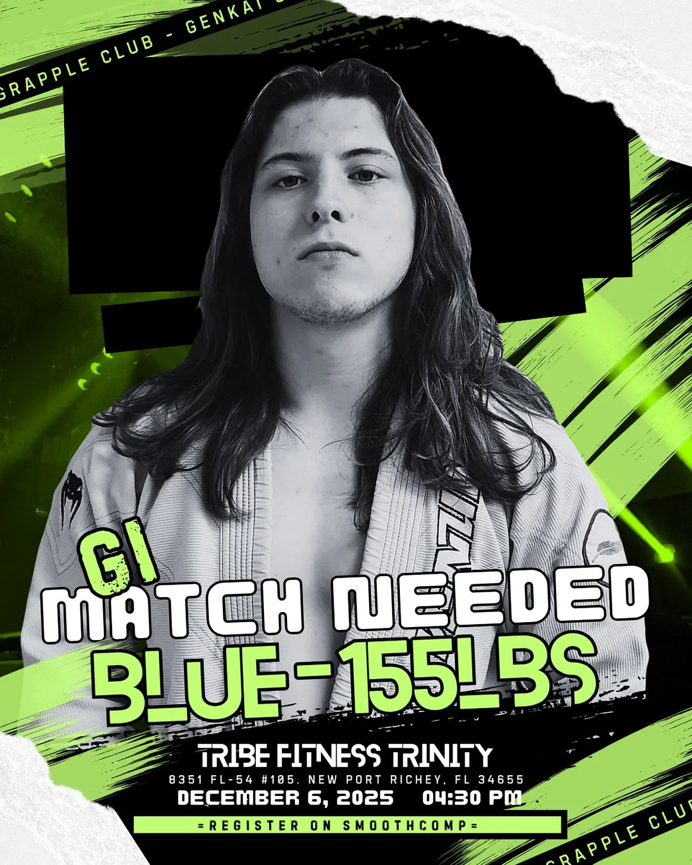 ❇️ GI MATCH NEEDED ❇️ // Blue Belt - 155 lbs! 

Who wants to take on @grappling_bari on Dec.6th at the Genkai Grapple Club V1 event? Submission Only - Superfight Series guaranteed to be a high energy night! 

If you fit that rank and weight, and woul